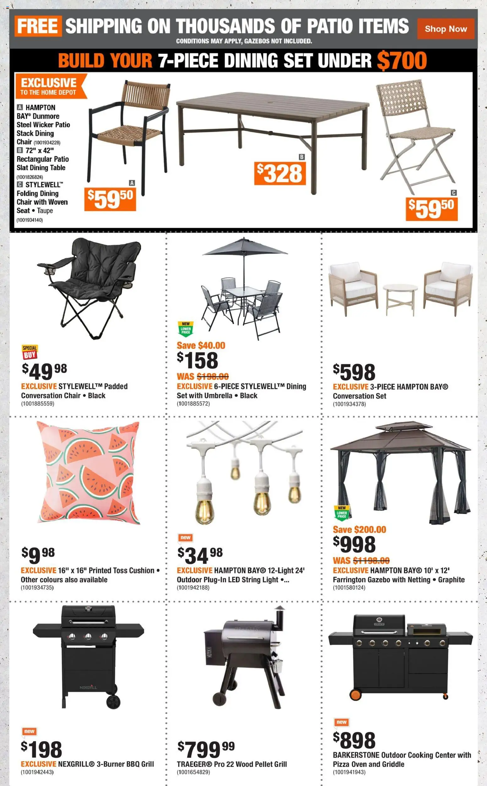 Home Depot flyer valid from 16.04.2026 | Page: 5 | Products: Oven, Grill, Table, Pizza