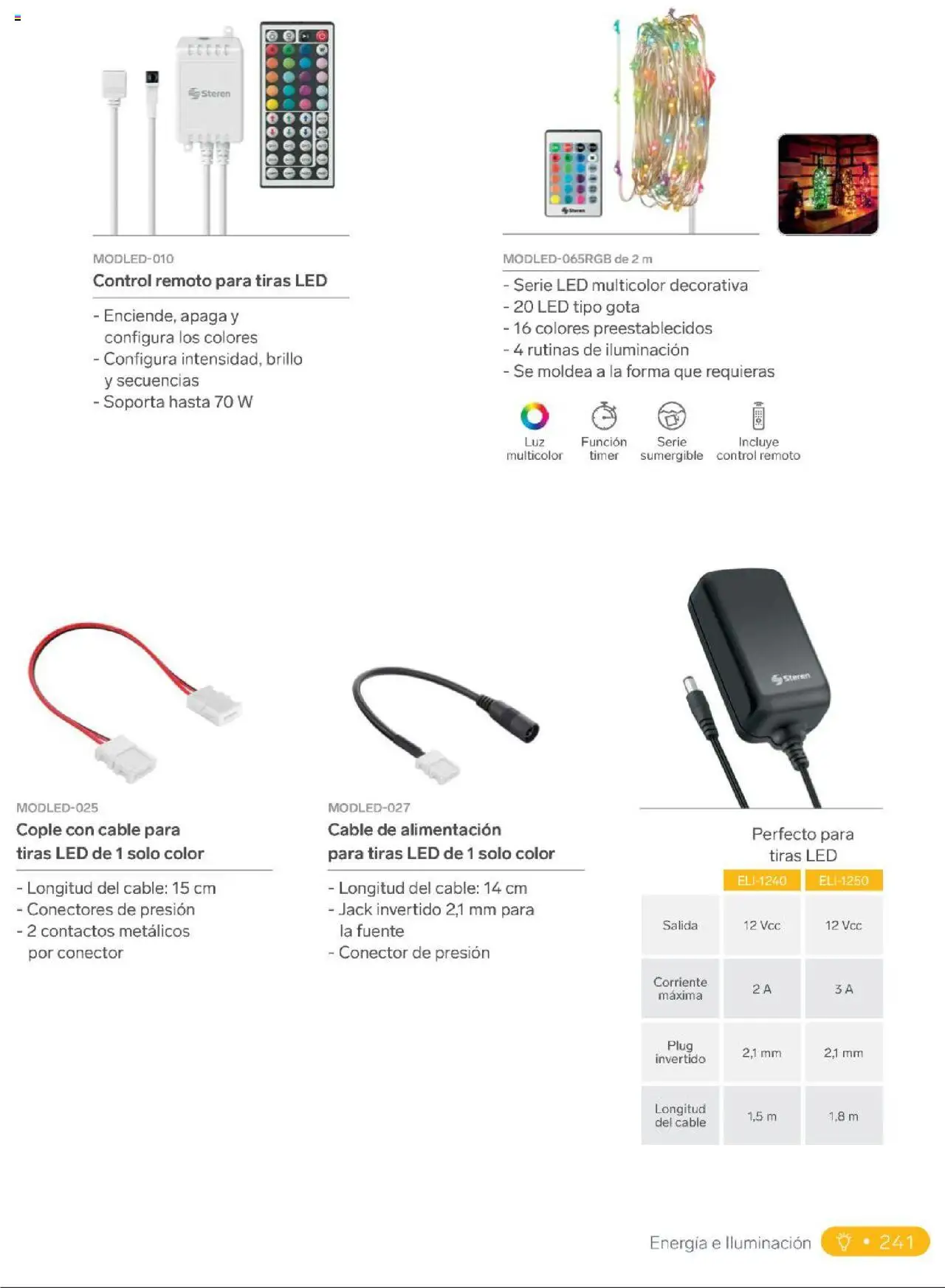 Nuevas ofertas de Steren válidas en toda la República Mexicana desde el 01.01.2025. ¡Encuentra las mejores ofertas en Steren catálogo! | Página: 259 | Productos: Fuente, Control remoto, Cable, Conector