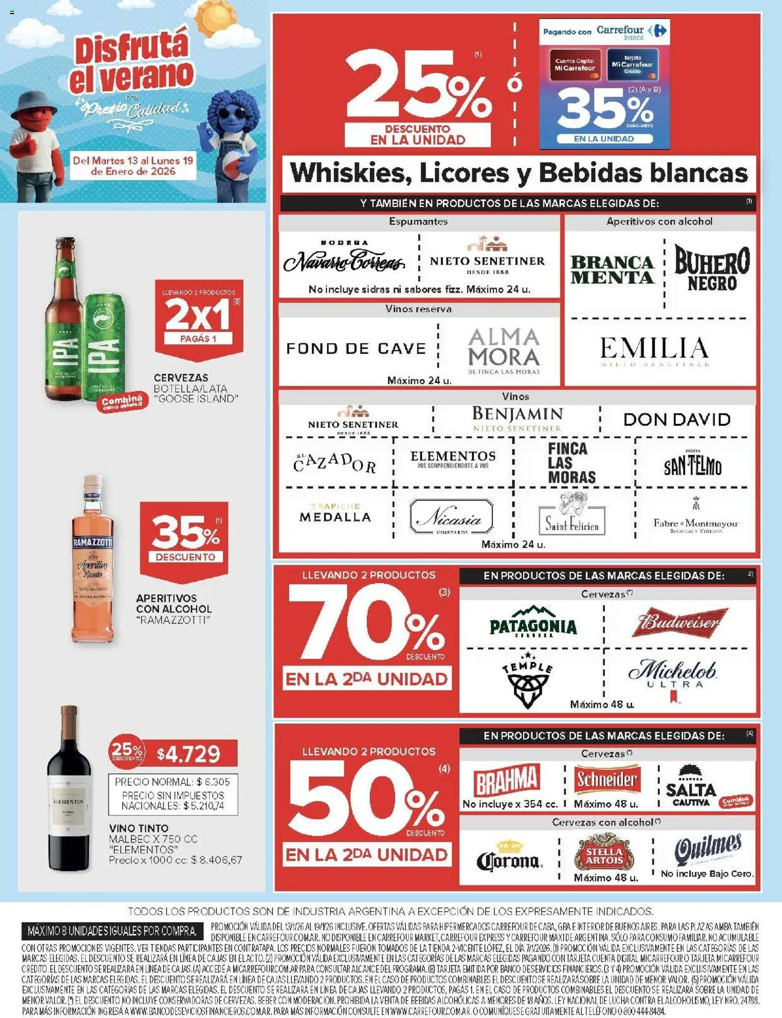 Carrefour ofertas │ válido desde el 13.01.2026 | Página: 4 | Productos: Teléfono, Banco, Medalla, Vino