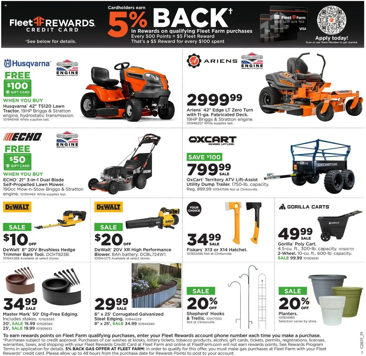 Mills Fleet Farm Weekly Ad - valid from 09.03.2026 | Page: 11 | Products: Trimmer, Date, Phone