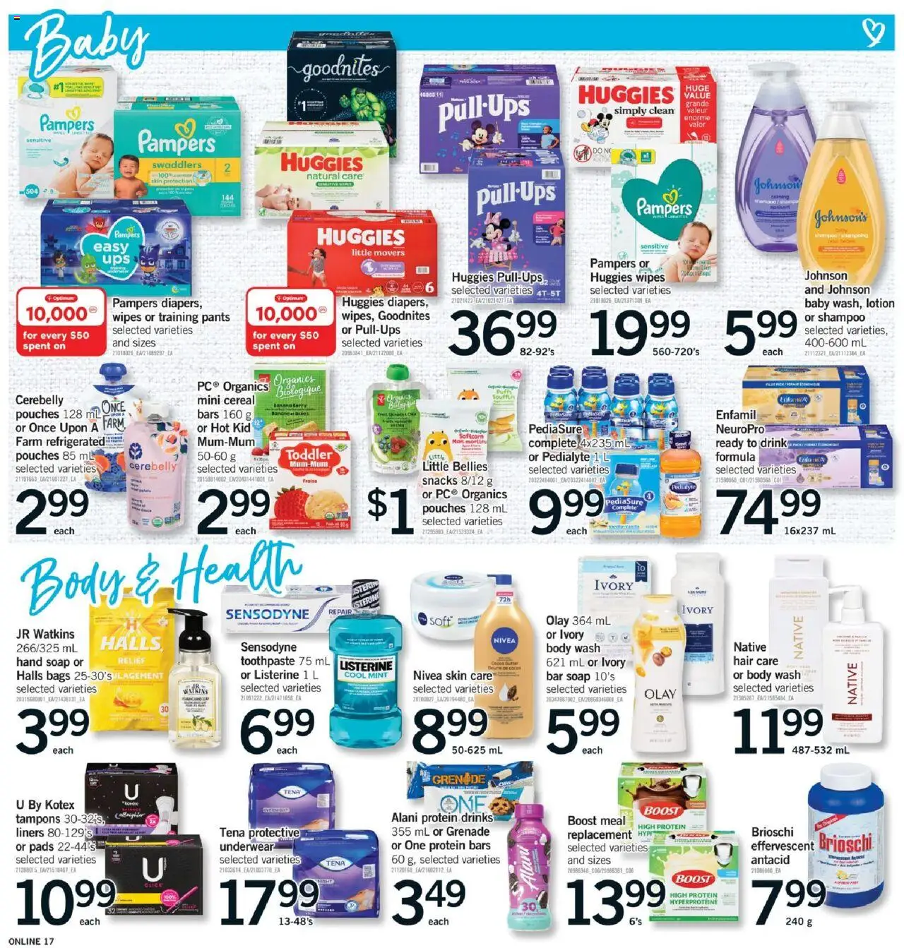 Fortinos flyer valid from 18.09.2025 | Page: 16 | Products: Shampoo, Soap, Body wash, Pants