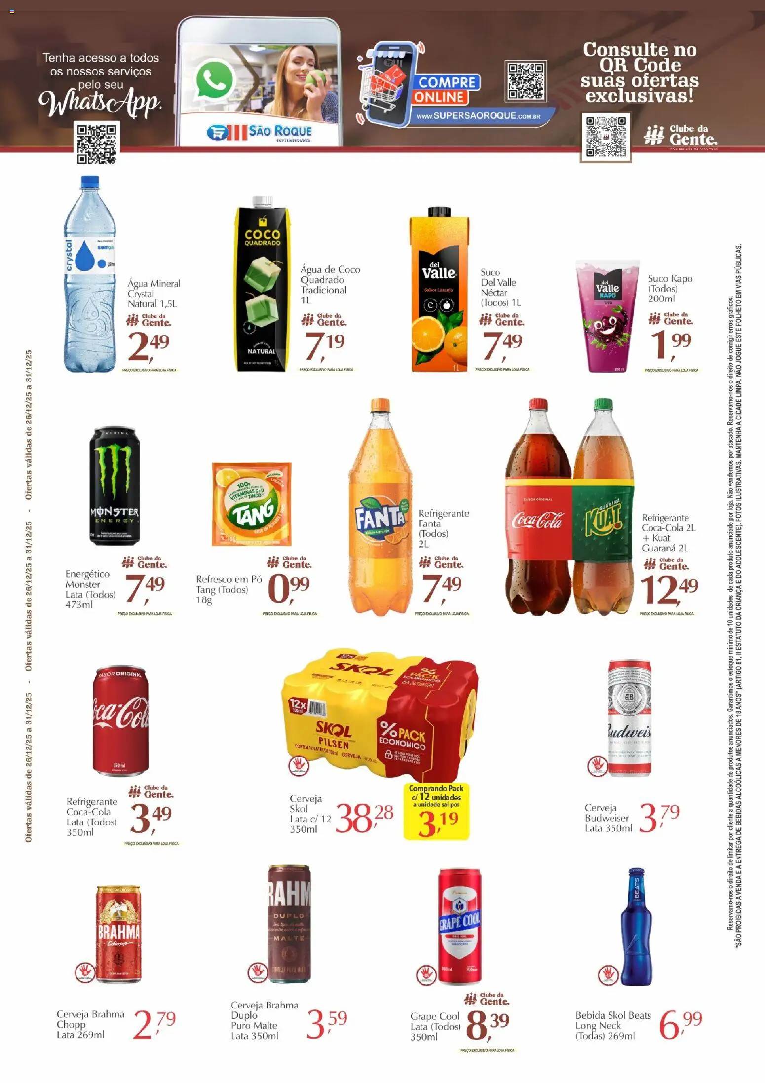 São Roque Supermercados Folheto - válido de 02.01.2026 | Página: 4 | Produtos: Coco, Guaraná, Suco, Cerveja