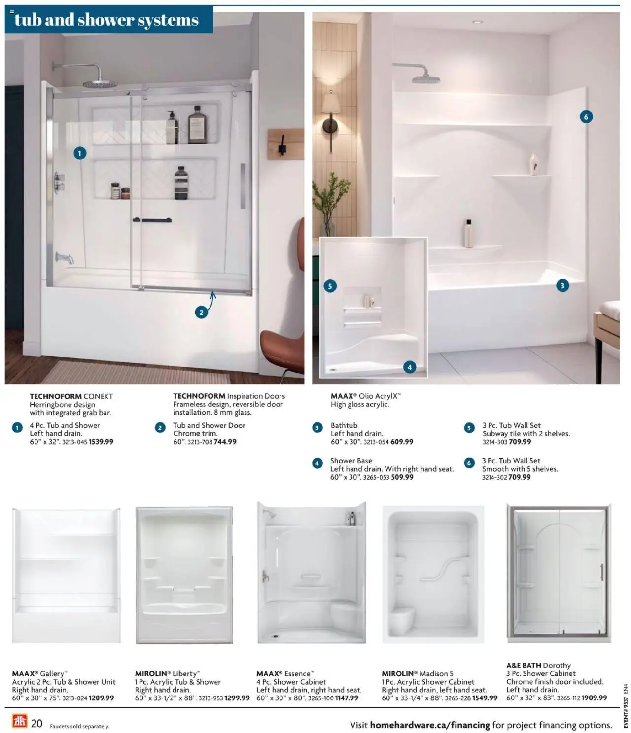 Home Hardware flyer valid from 11.09.2025 | Page: 20 | Products: Cabinet, Bath, Shower