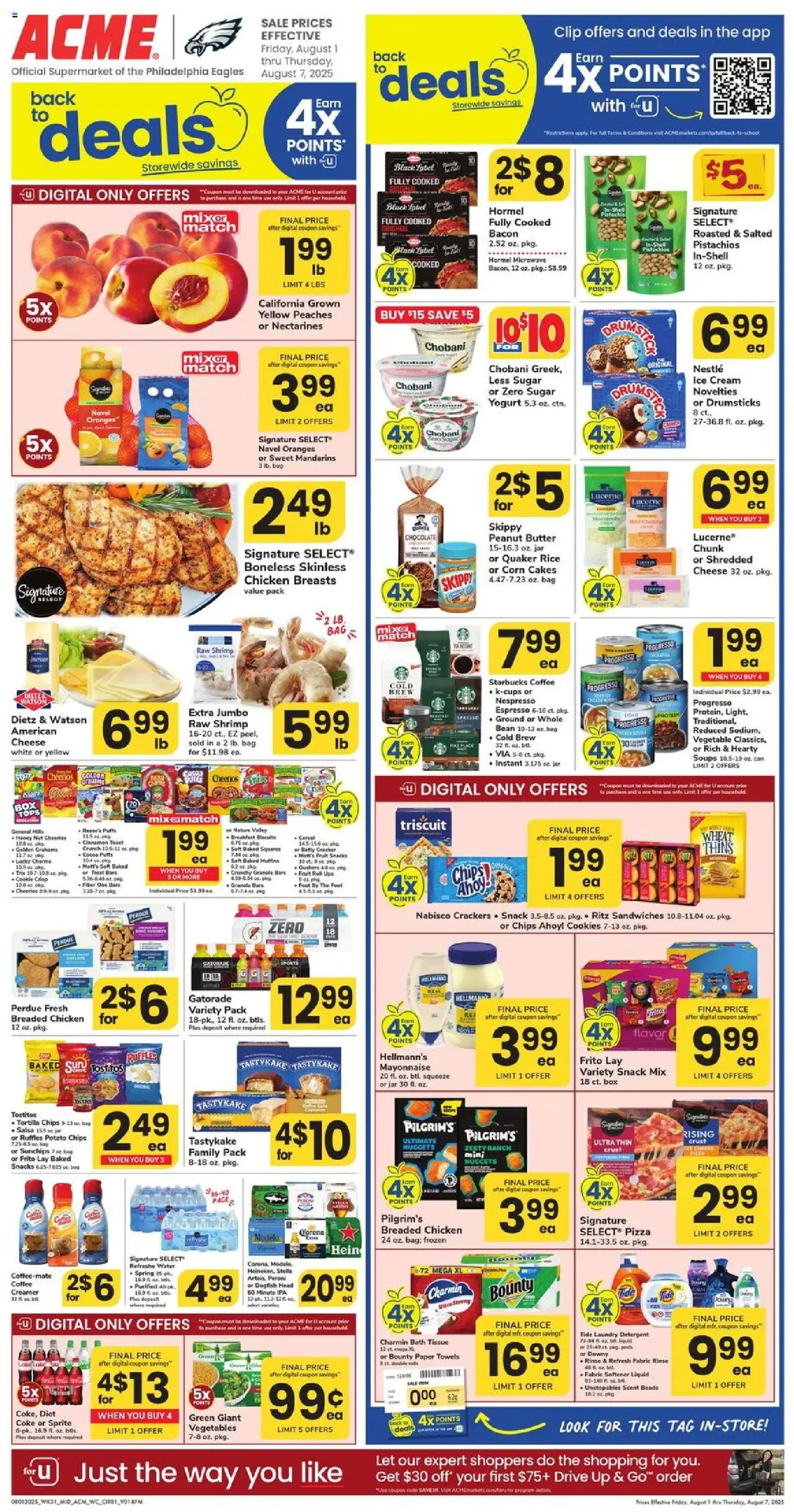 Acme Weekly Ad - valid from 01.08.2025 | Page: 1 | Products: Box, Cheese, Chocolate, Cookies