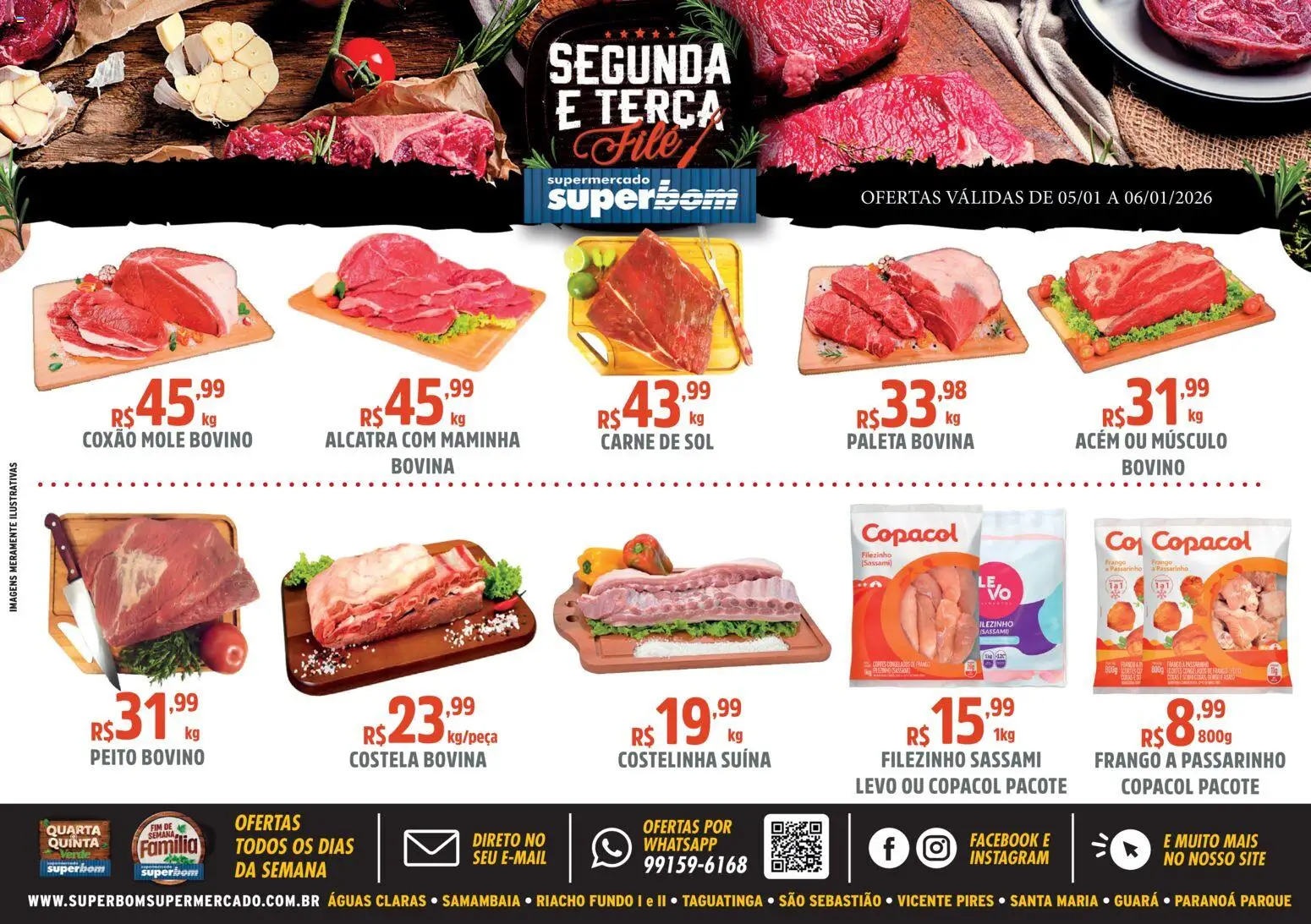Superbom Folheto - válido de 05.01.2026 | Página: 1 | Produtos: Acém, Alcatra, Carne, Frango