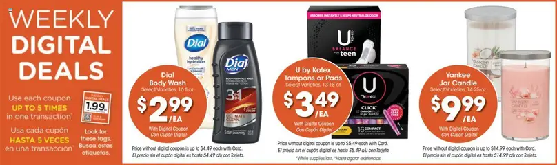 Ralphs Weekly Ad - valid from 16.07.2025 | Page: 3 | Products: Pads, Tampons, Body Wash