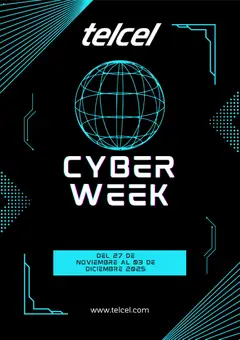 Vista previa de Telcel Cyber Week, nuevo folleto de la tienda, válido en México a partir del 27.11.2025