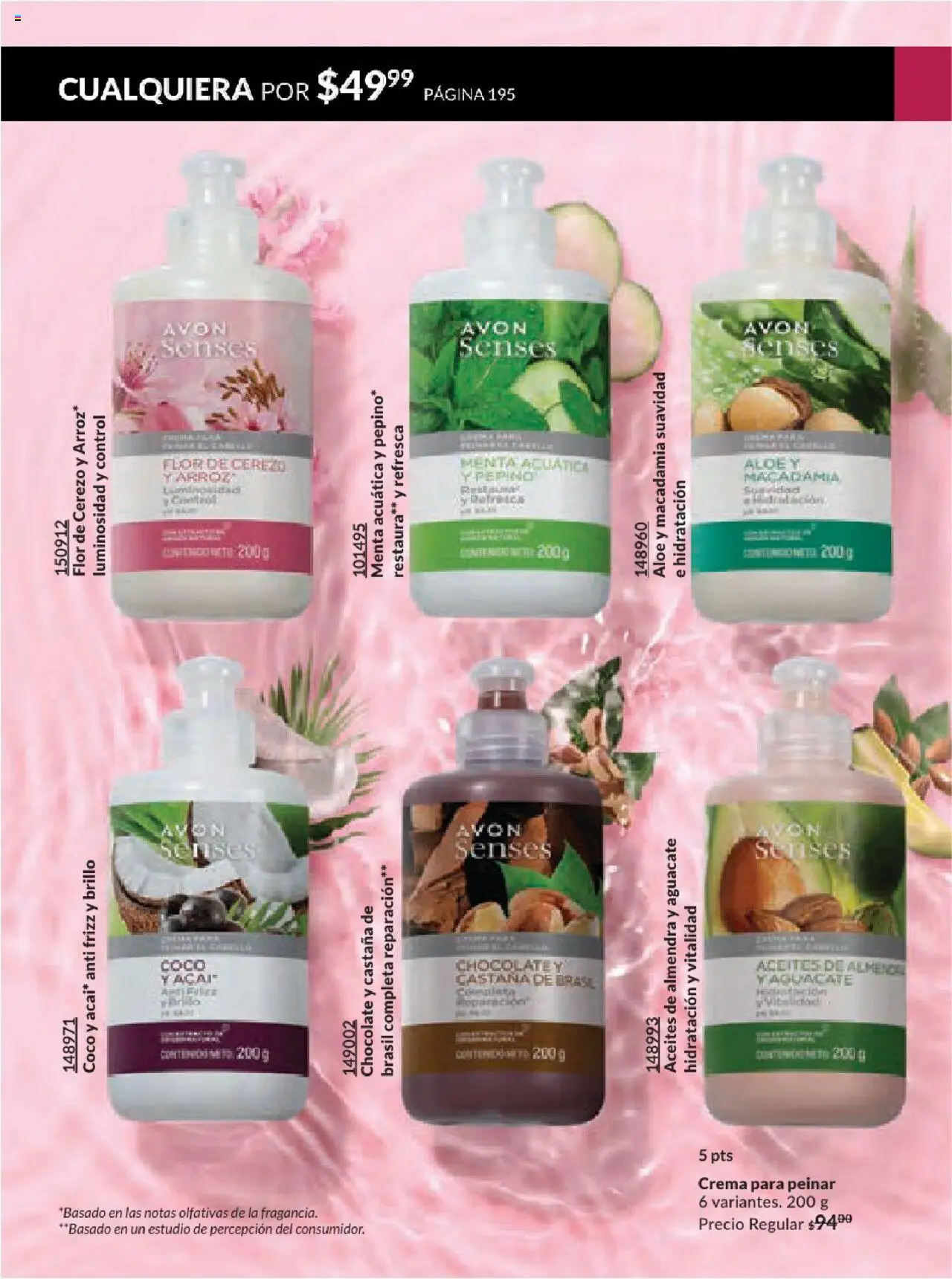 Nuevas ofertas de AVON válidas en toda la República Mexicana desde el 17.03.2025. ¡Encuentra las mejores ofertas en AVON campaña 7 2025! | Página: 195 | Productos: Crema, Brillo, Aguacate, Almendra
