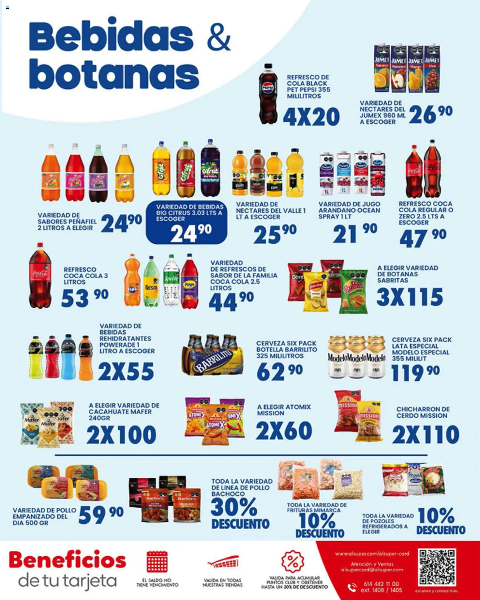 Nuevas ofertas de Alsuper válidas en toda la República Mexicana desde el 10.03.2026. ¡Encuentra las mejores ofertas en Alsuper folleto Zacatecas! | Página: 7 | Productos: Pollo, Refresco, Cacahuate, Cerveza