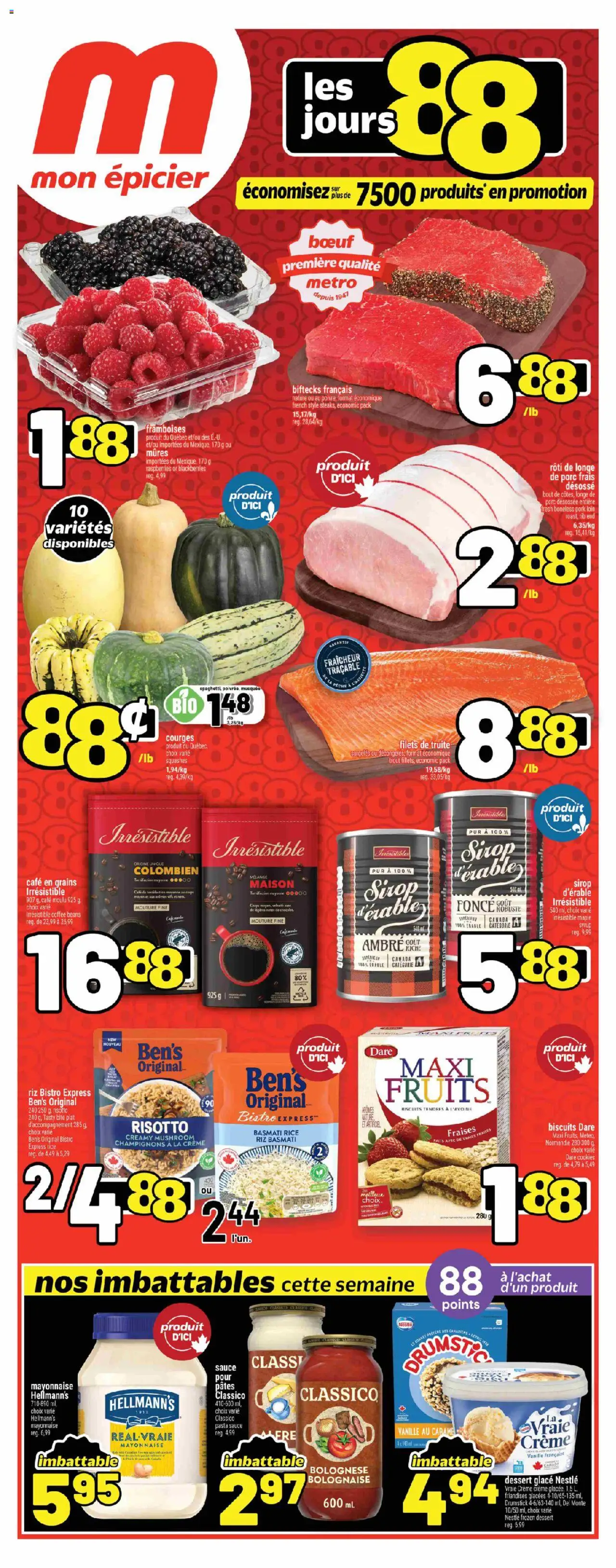 Metro flyer valid from 02.10.2025 | Page: 1 | Products: Rice, Pasta, Coffee, Pork