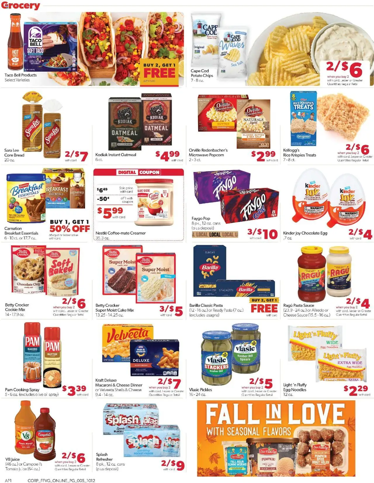 Family Fare Weekly Ad - valid from 12.10.2025 | Page: 10 | Products: Bread, Chocolate, Microwave, Juice