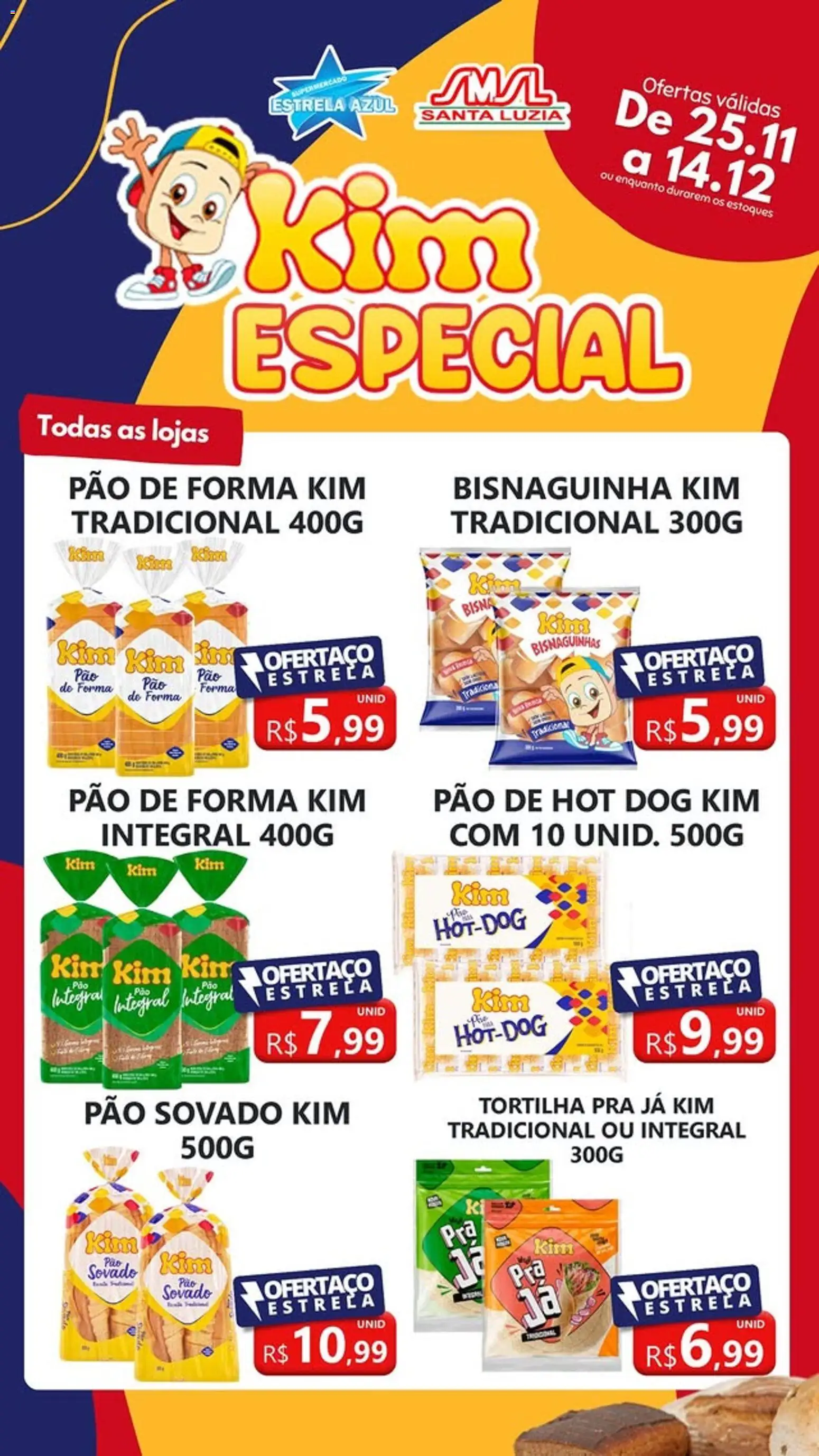 Estrela Azul Folheto - válido de 25.11.2025 | Página: 1 | Produtos: Pao de forma kim, Pão, Pão de forma