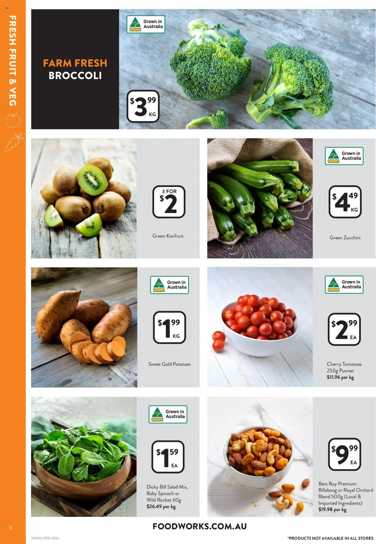 Foodworks catalogue - valid from 10.09.2025 | Page: 6 | Products: Tomatoes, Kiwifruit, Potatoes, Zucchini