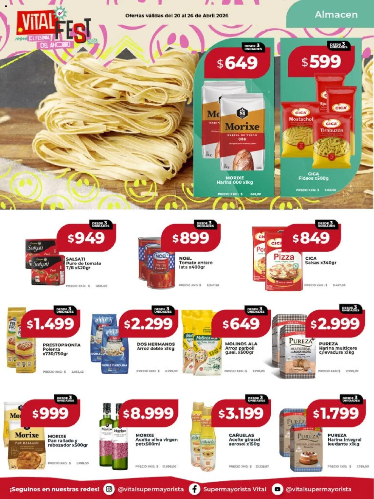 Vital - Ofertas │ válido desde el 20.04.2026 | Página: 11 | Productos: Harina, Aceite, Tomate, Arroz