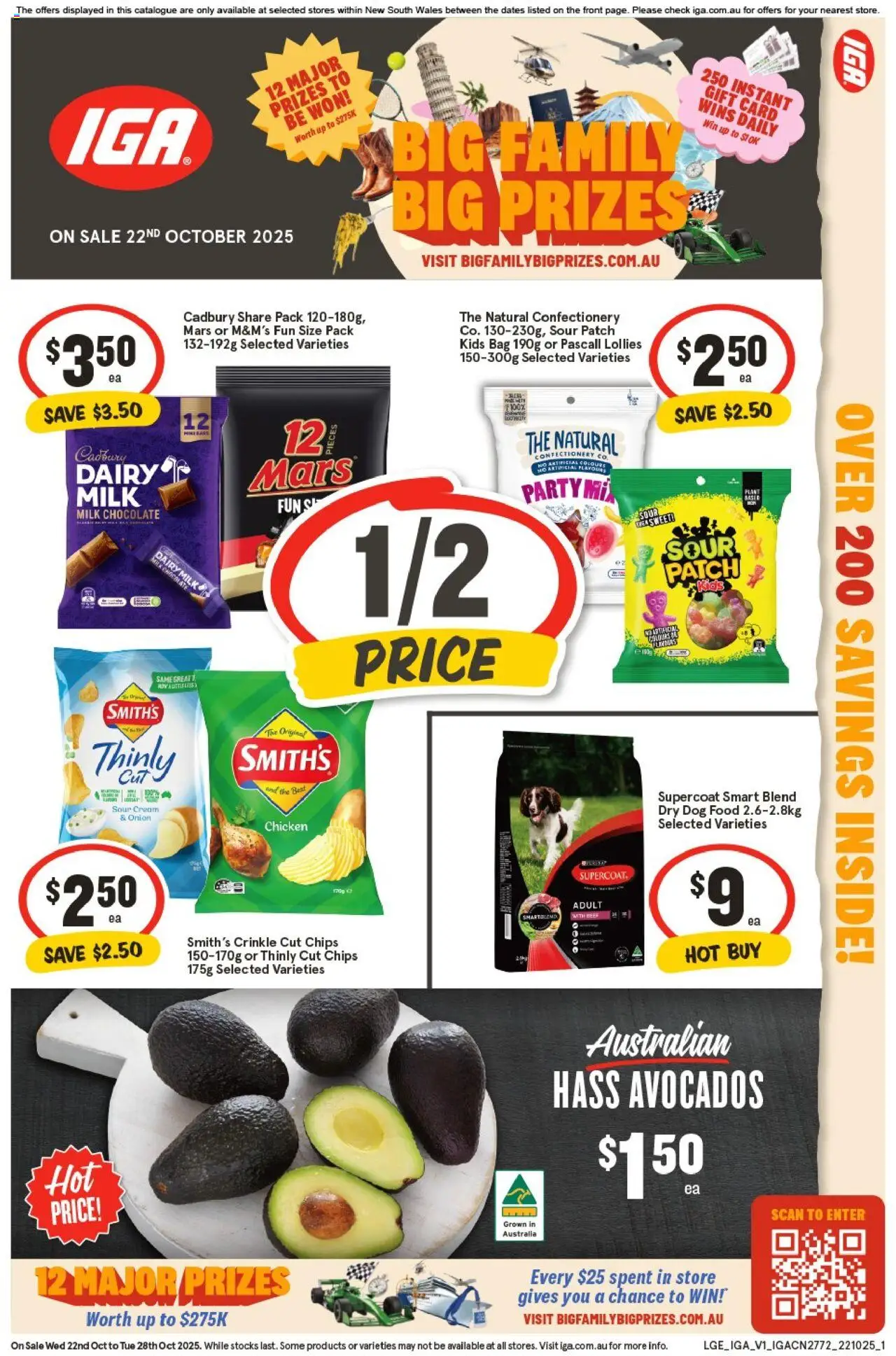 IGA catalogue - valid from 22.10.2025 | Page: 1 | Products: Dairy, Sour cream, Lollies, Bag