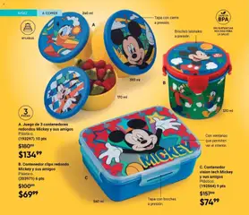 Vista previa de Juego de 3 contenedores redondos Mickey y sus amigos, Plástico., nuevo folleto de la tienda, válido en México a partir del 20.02.2026 | Página: 152 | Productos: Juego, Contenedor