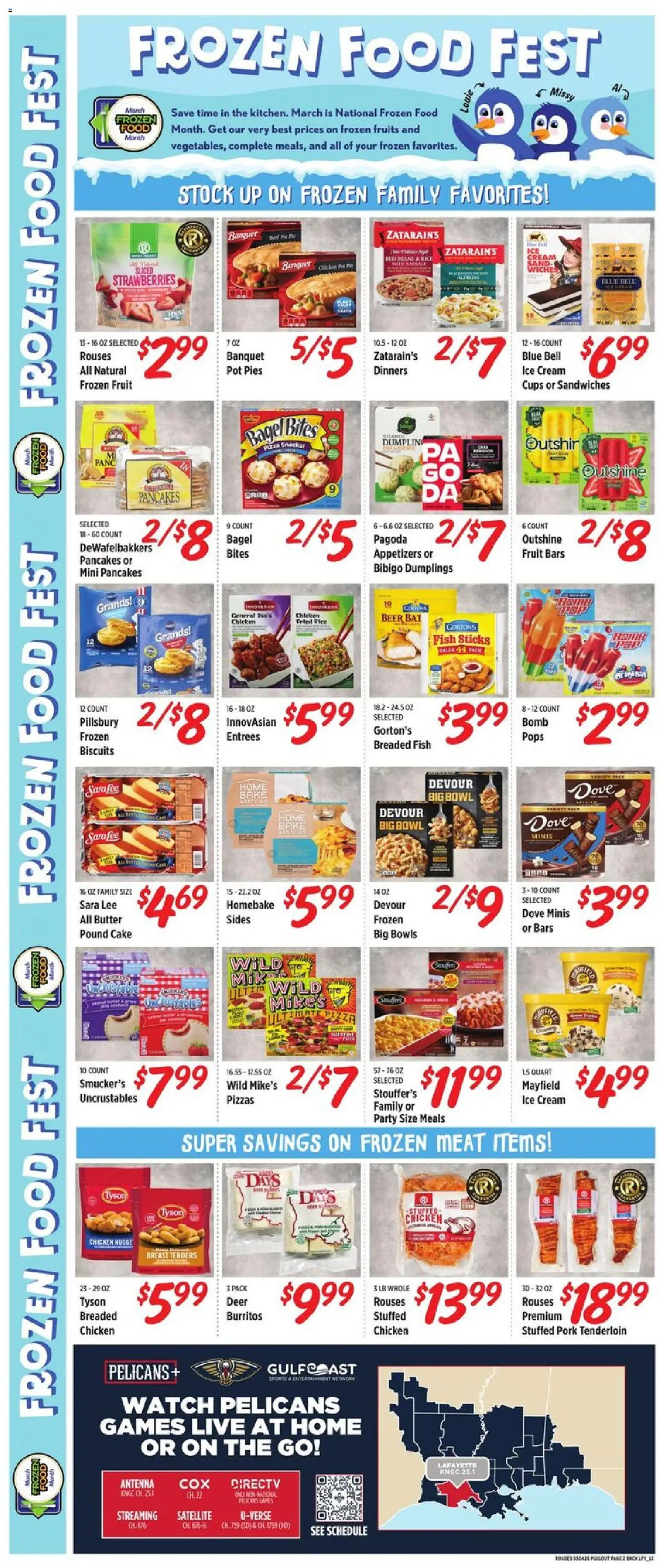 Rouses Weekly Ad - LA - valid from 04.03.2026 | Page: 4 | Products: Butter, Pork, Ice cream, Fruits