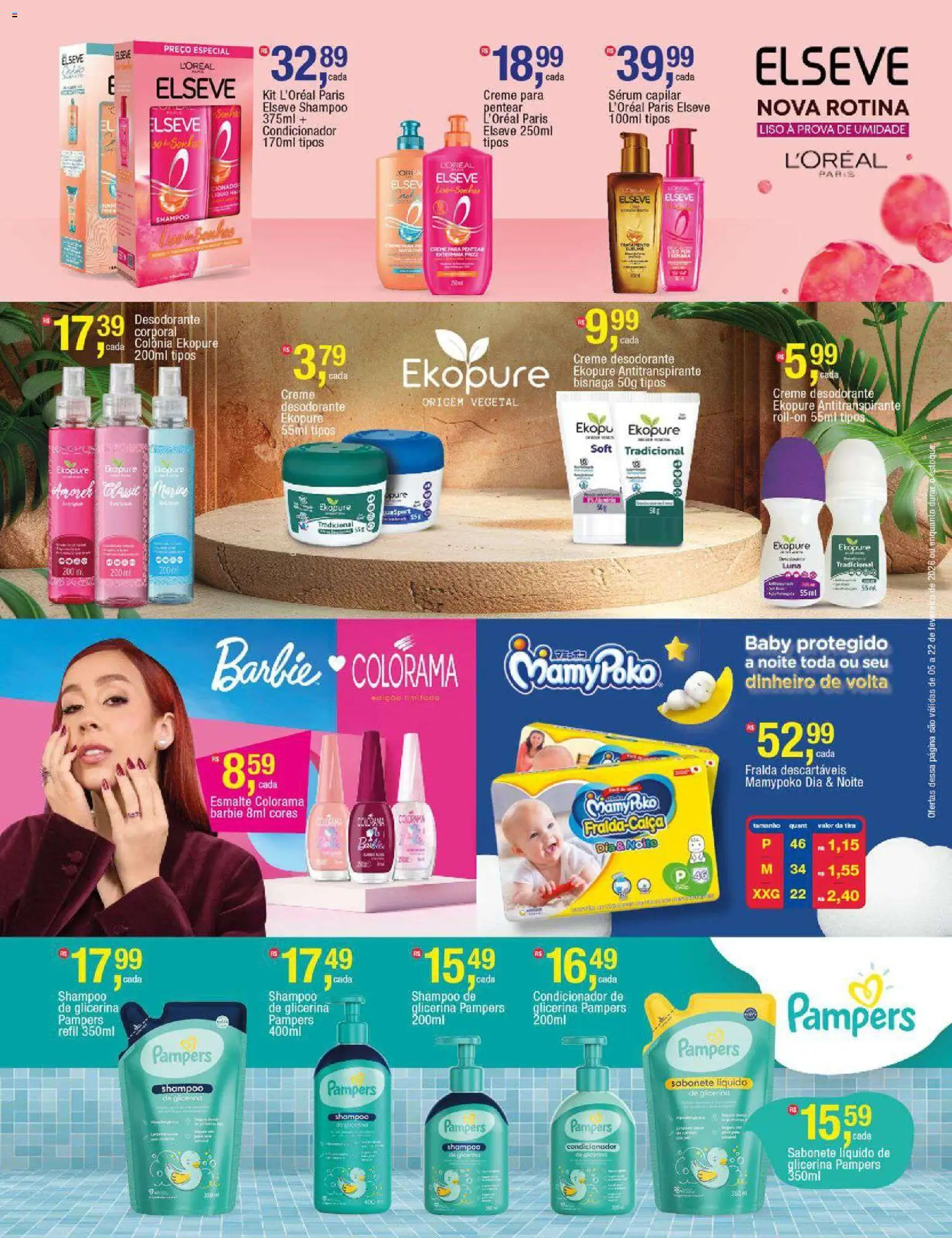 Frangolândia Folheto - válido de 05.02.2026 | Página: 3 | Produtos: Pampers, Condicionador, Creme, Sabonete líquido
