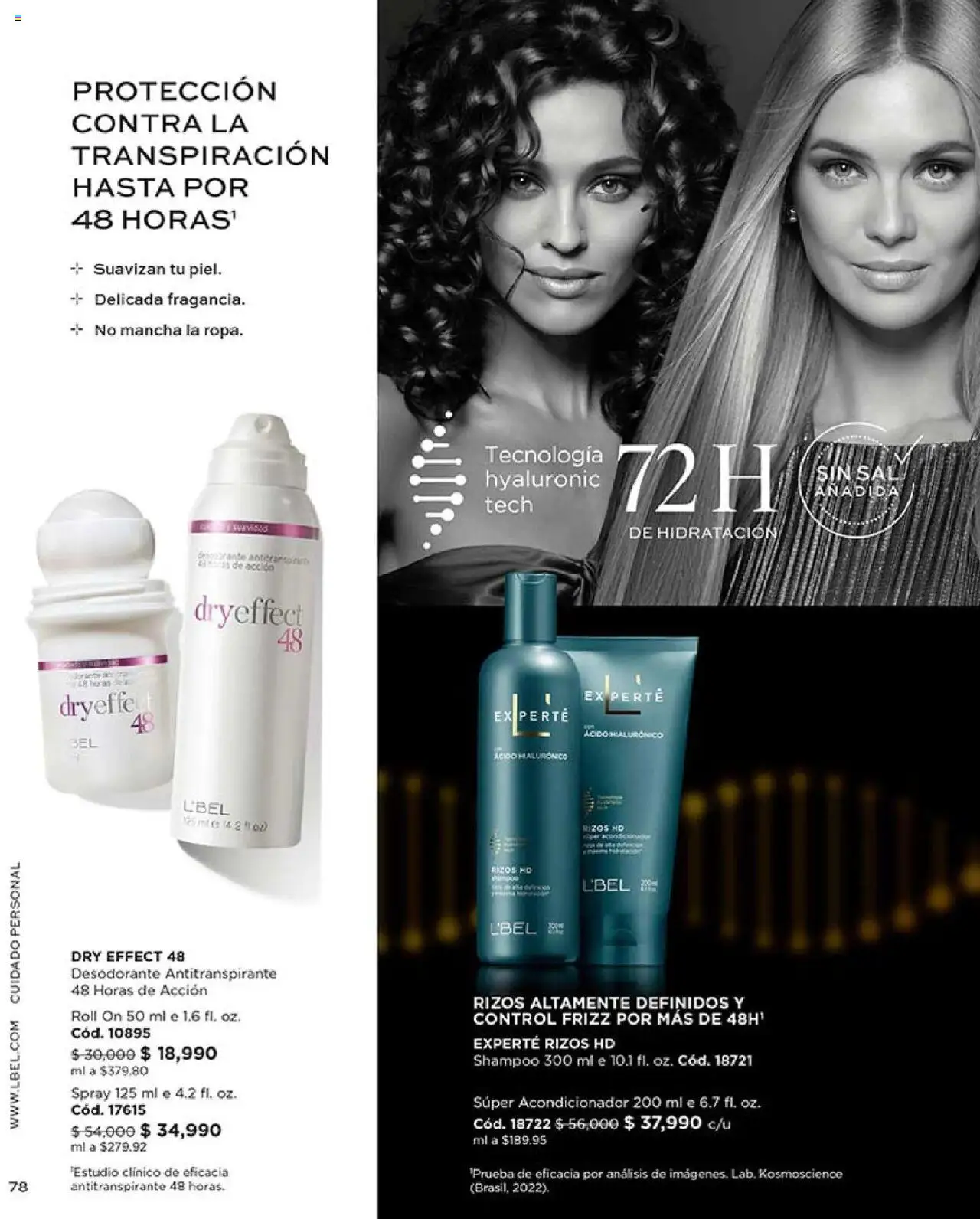 L'Bel revista - valida desde el 27.05.2025 | Página: 78 | Productos: Shampoo, Acondicionador, Desodorante, Antitranspirante