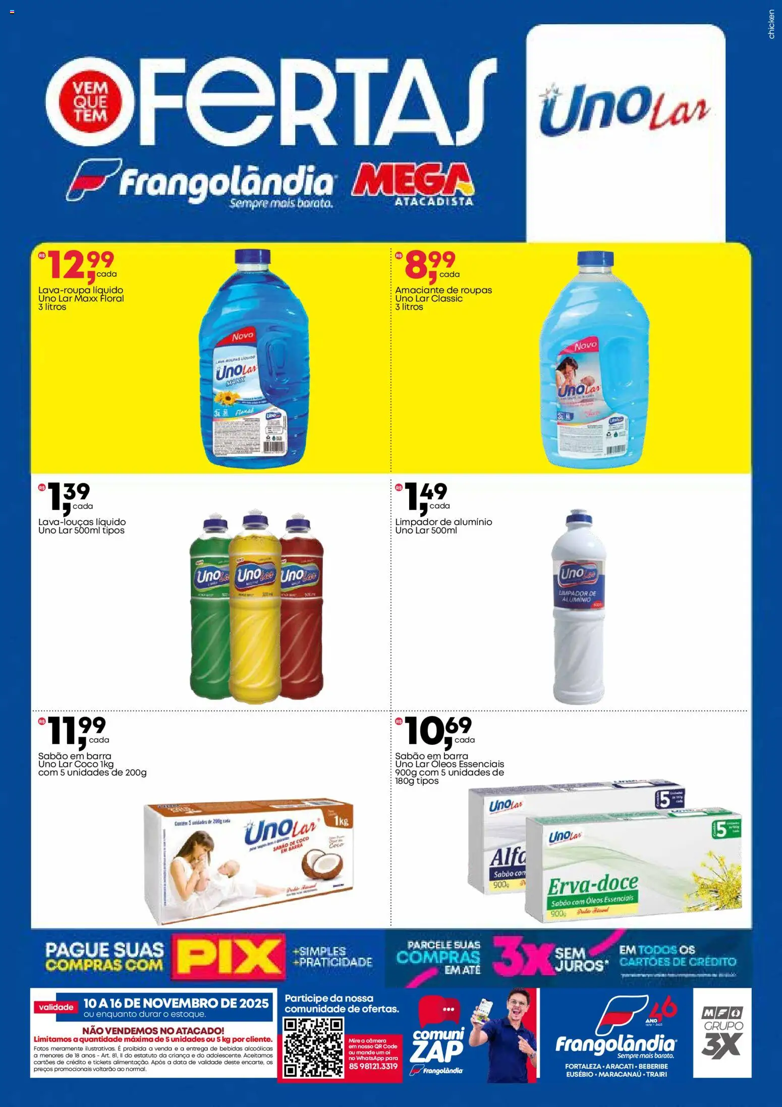 Frangolândia Folheto - válido de 10.11.2025 | Página: 2 | Produtos: Coco, Sabão em barra, Roupas, Amaciante