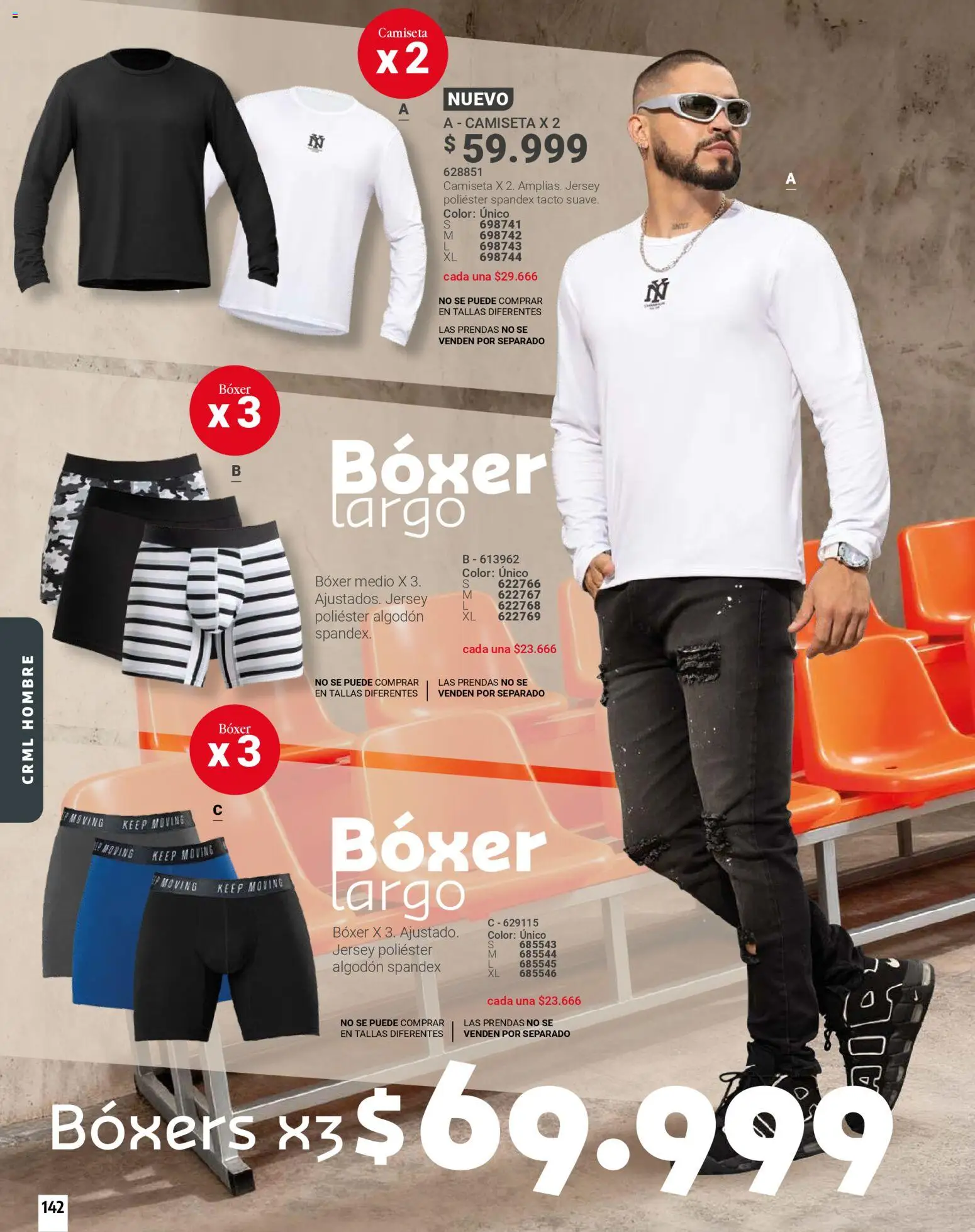 Carmel revista - valida desde el 01.02.2026 | Página: 142 | Productos: Algodón, Boxers, Camiseta