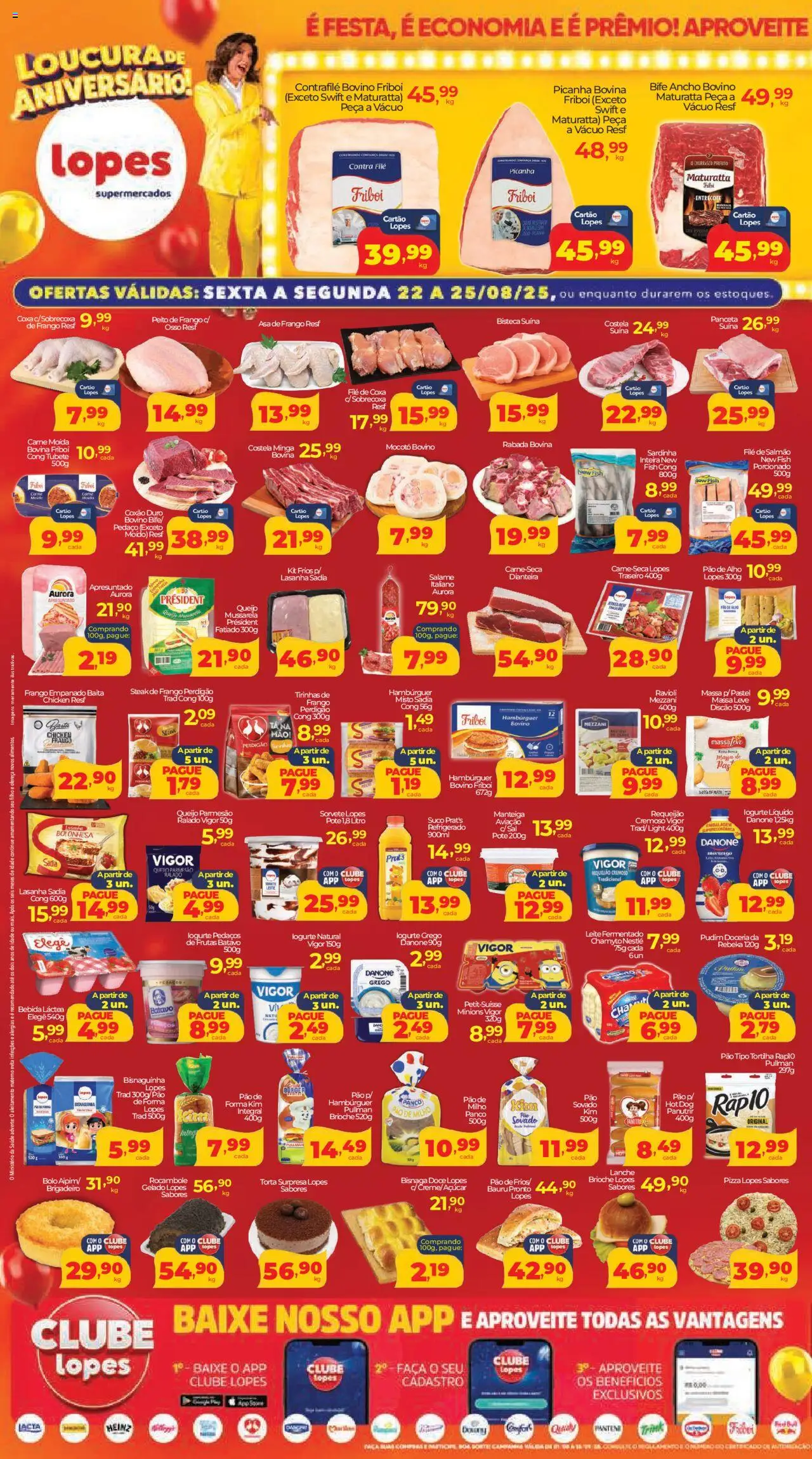 Lopes Supermercados Folheto - válido de 22.08.2025 | Página: 2 | Produtos: Alho, Pão, Massa, Bebida
