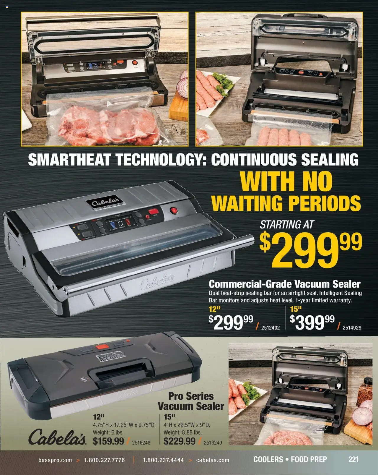 Cabela's Hunting Master 25 - valid from 11.08.2025 | Page: 221 | Products: Vacuum, Vacuum Sealer, Weight