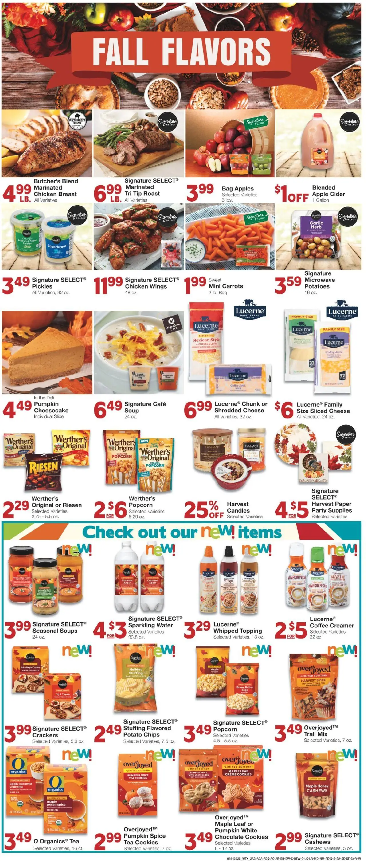 United Supermarkets Weekly Ad - valid from 23.09.2025 | Page: 2 | Products: Butter, Chocolate, Potatoes, Garlic