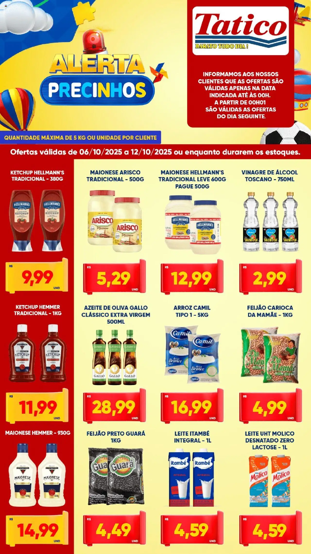 Tatico Folheto - válido de 06.10.2025 | Página: 3 | Produtos: Vinagre, Arroz, Ketchup, Azeite