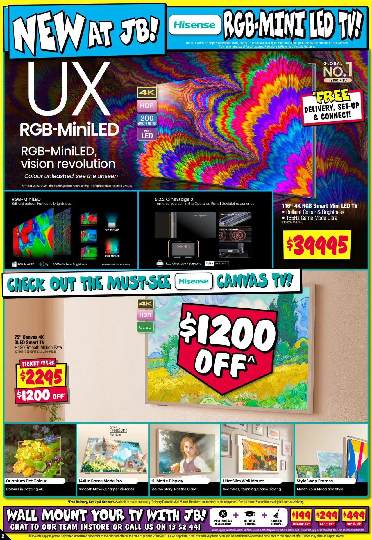 JB Hi-Fi catalogue - valid from 16.10.2025 | Page: 2 | Products: Tv, Audio, Cable, Smart tv