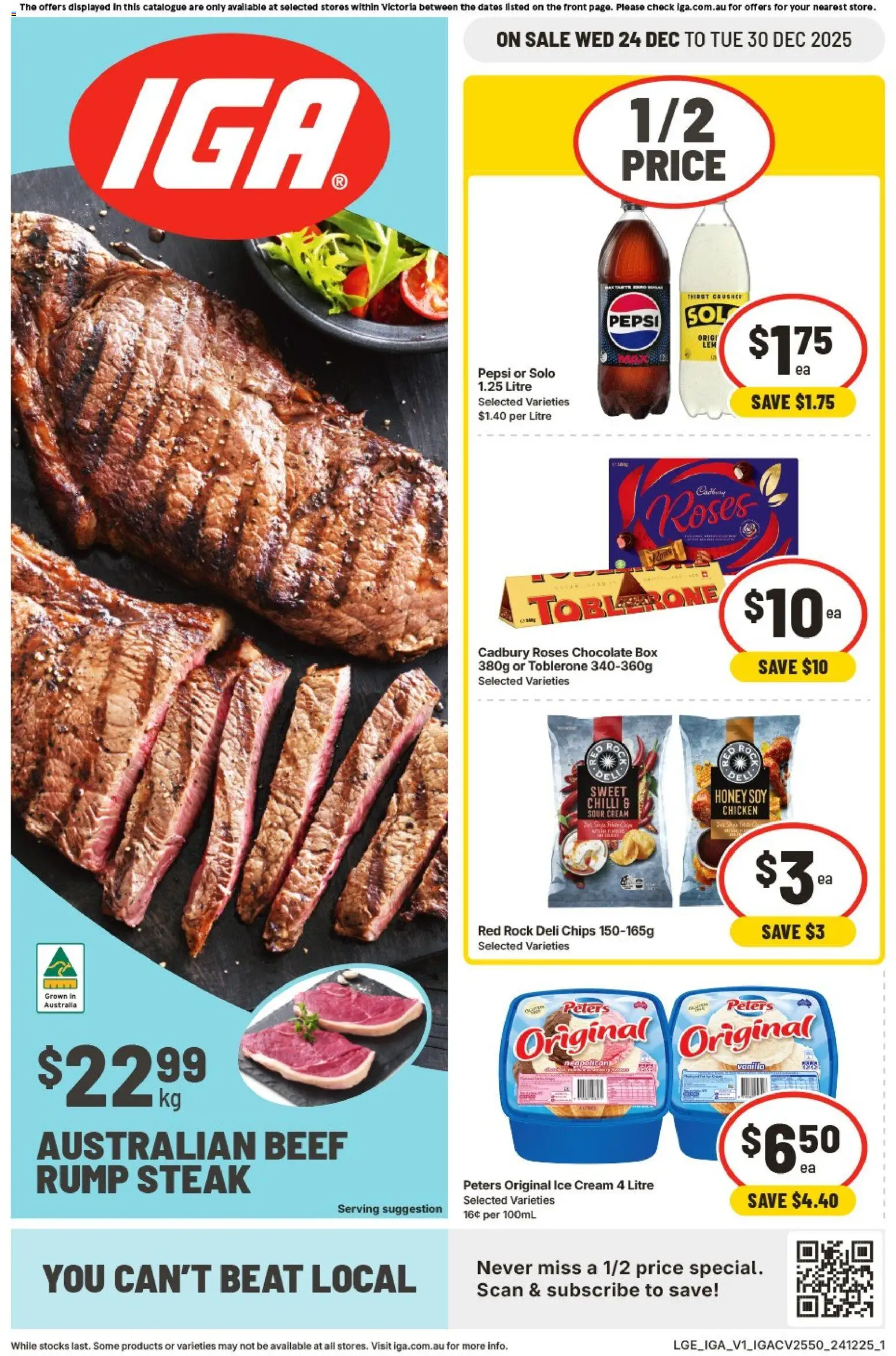 IGA catalogue - valid from 24.12.2025 | Page: 1 | Products: Box, Honey, Chicken, Chilli