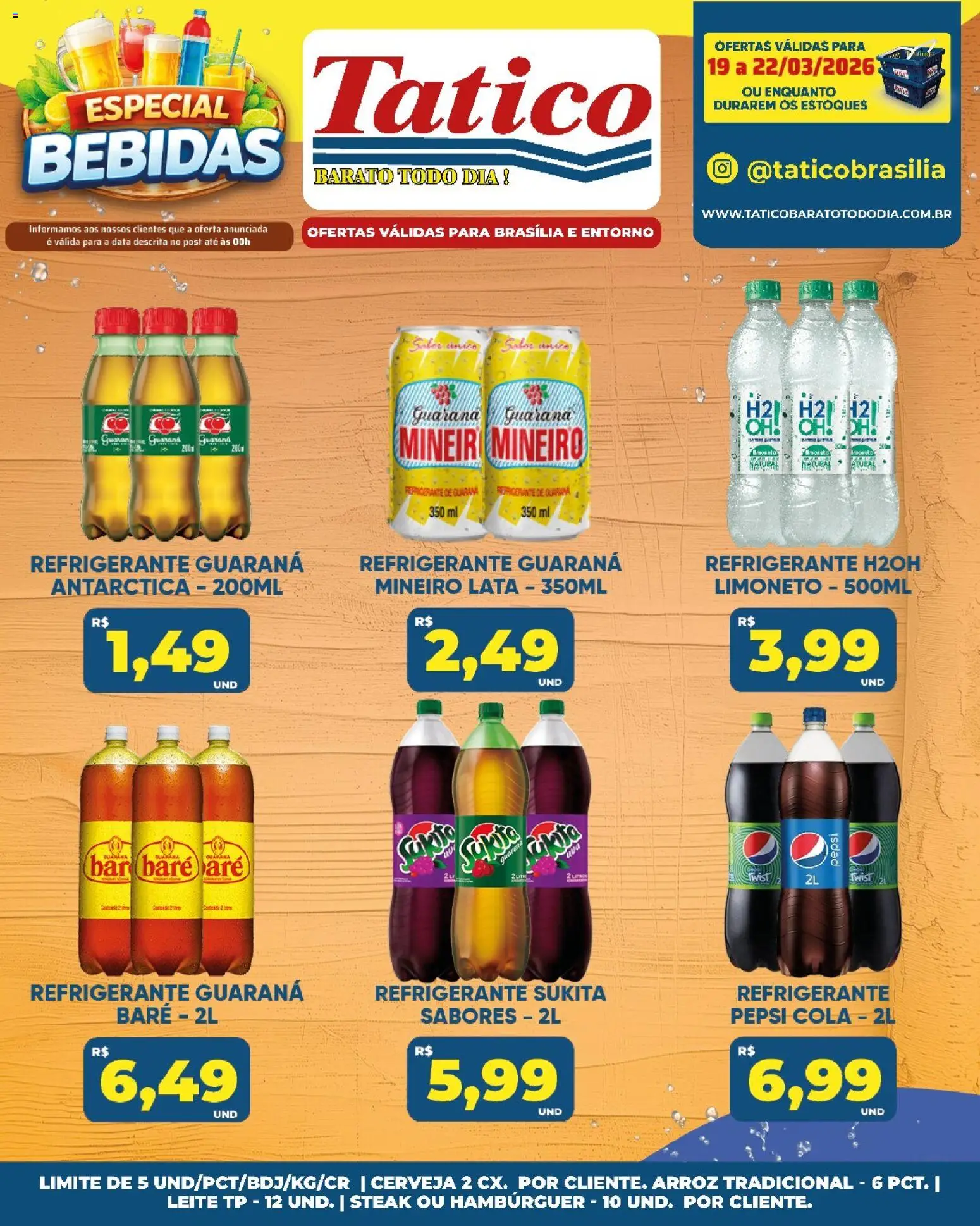 Tatico Folheto - válido de 21.03.2026 | Página: 46 | Produtos: Leite, Cerveja, Arroz, Hambúrguer