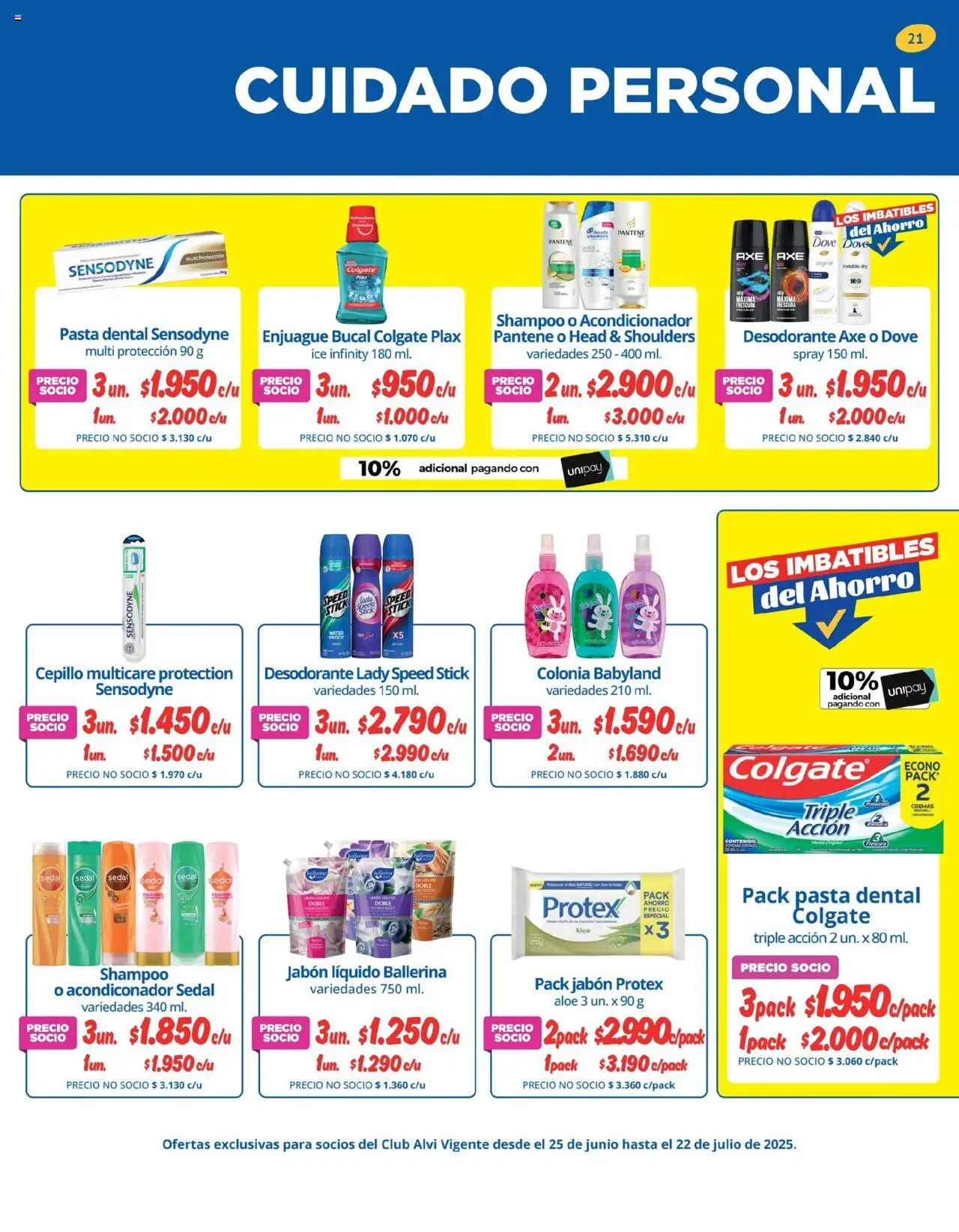 Alvi catálogo │ válido desde el 25.06.2025 | Página: 21 | Productos: Desodorante, Pasta dental, Shampoo, Jabón líquido