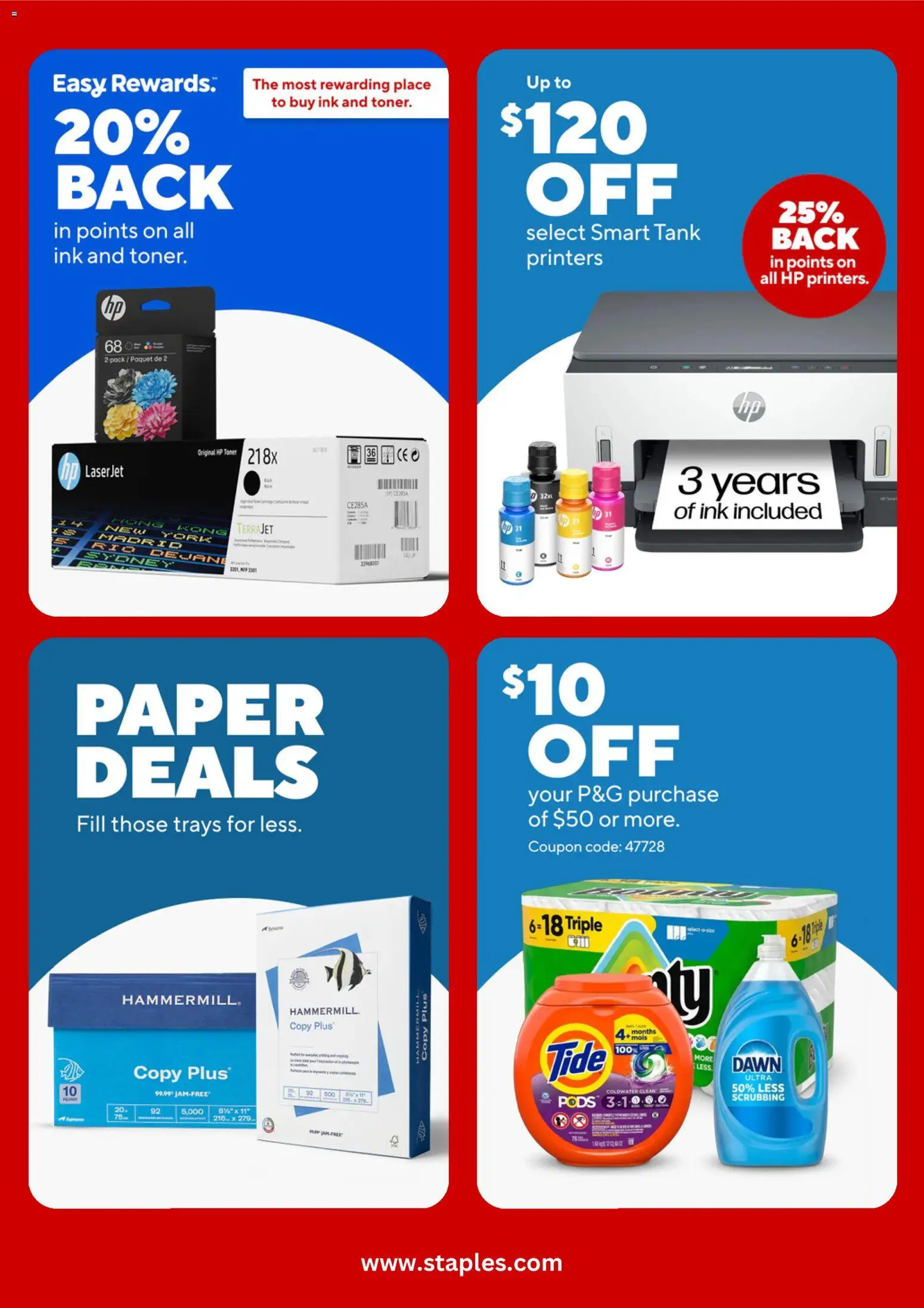 Staples Weekly Ad - valid from 08.03.2026 | Page: 3 | Products: Ink, Toner