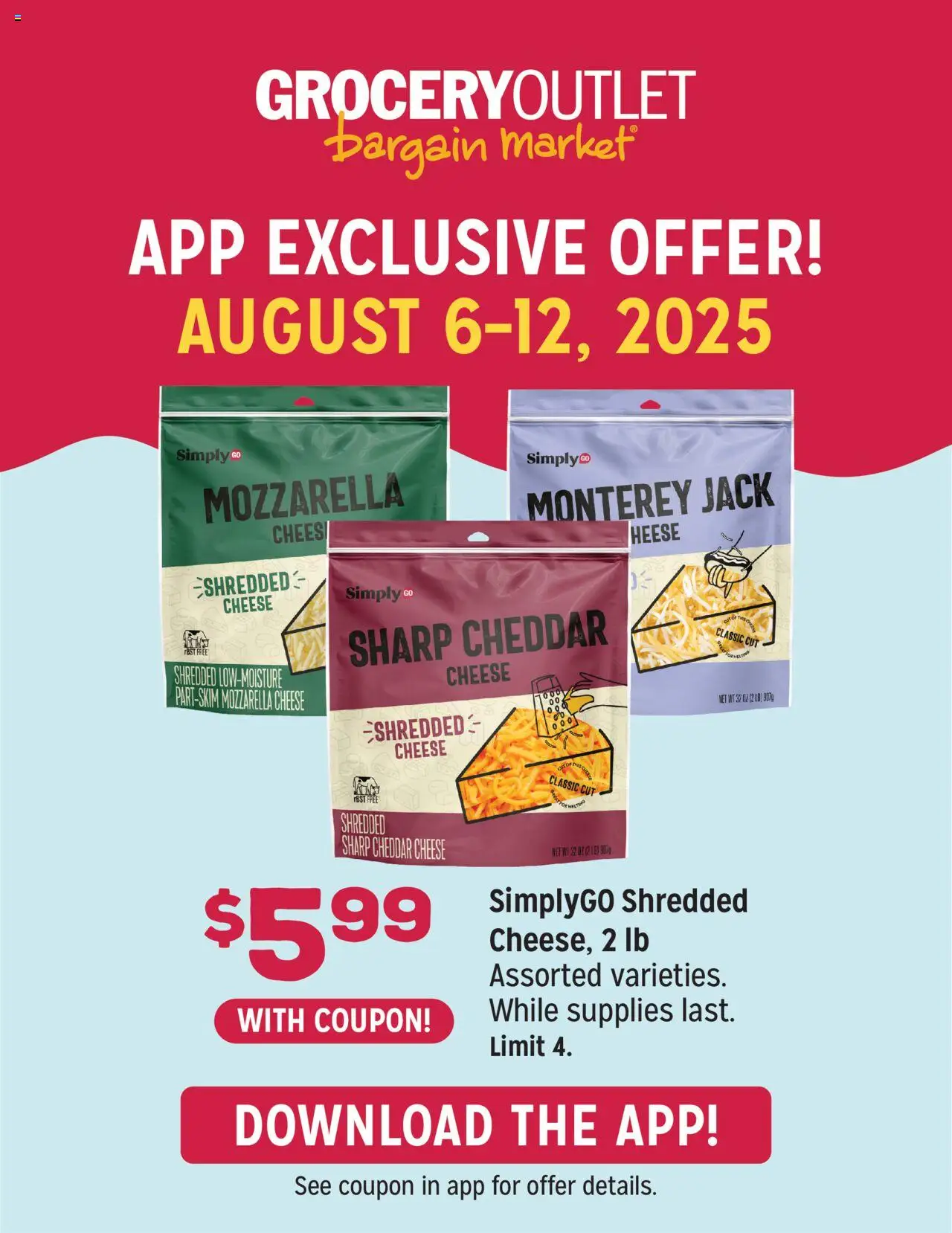 Grocery Outlet Weekly - MD - valid from 06.08.2025 | Page: 1 | Products: Cheese