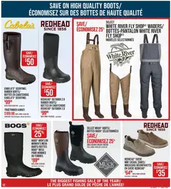 Preview of Cabelas weekly flyer / circulaire from shop Cabelas valid from 09.04.2026 | Page: 12 | Products: Boots