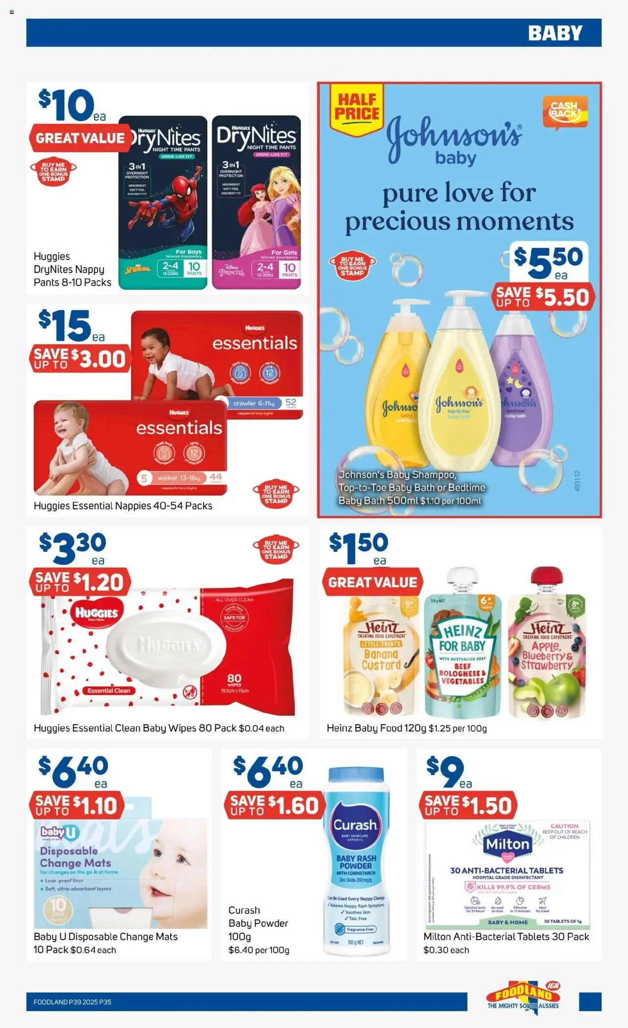 Foodland catalogue - valid from 24.09.2025 | Page: 35 | Products: Bath, Powder, Nappies, Vegetables