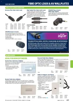 Preview of Jaycar Engineering & Scientific Catalogue 2025/2026  - valid from 09.07.2025 | Page: 429 | Products: Adaptor, Digital, Appliance, Cable