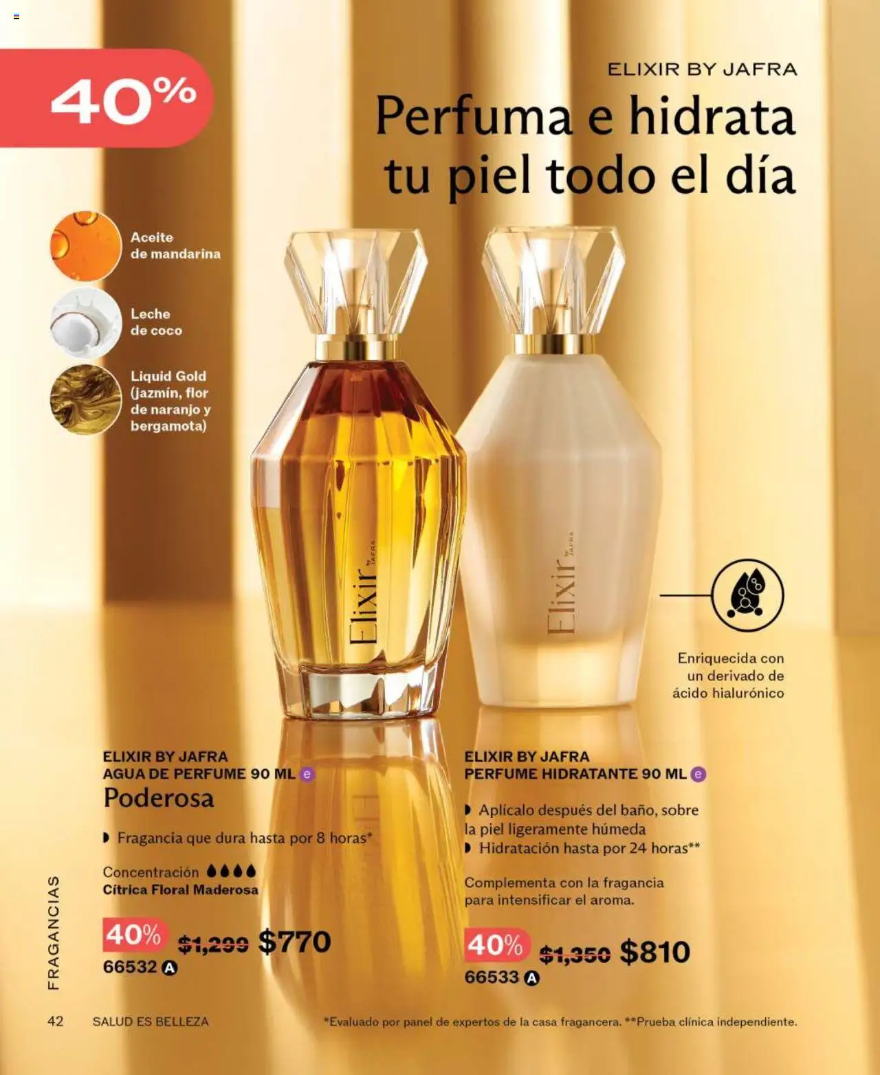 Nuevas ofertas de JAFRA válidas en toda la República Mexicana desde el 01.06.2025. ¡Encuentra las mejores ofertas en JAFRA catálogo! | Página: 42 | Productos: Agua, Aceite, Fragancia, Sobre