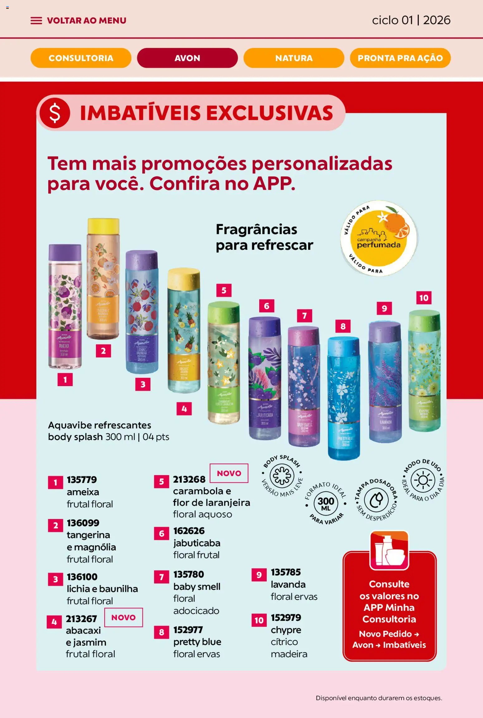 Avon Folheto - válido de 19.12.2025 | Página: 16 | Produtos: Lichia, Abacaxi, Body, Ameixa