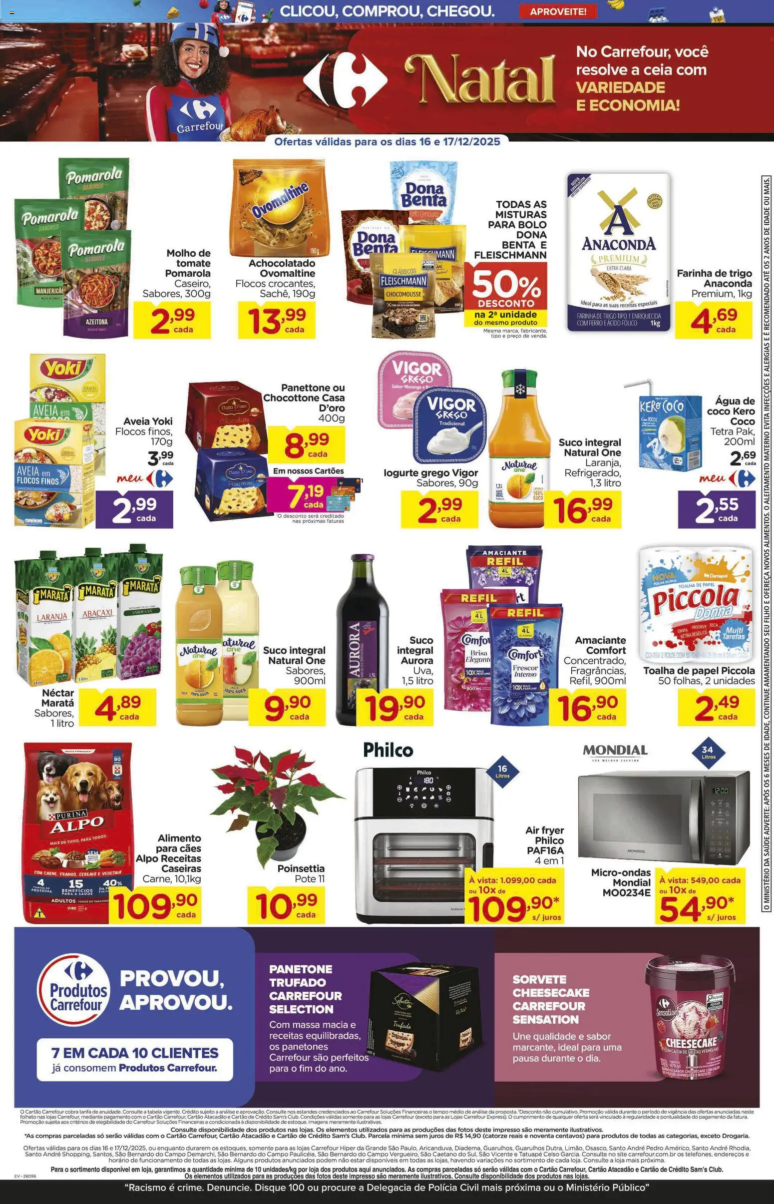 Carrefour Folheto - válido de 16.12.2025 | Página: 3 | Produtos: Massa, Bolo, Aveia, Amaciante