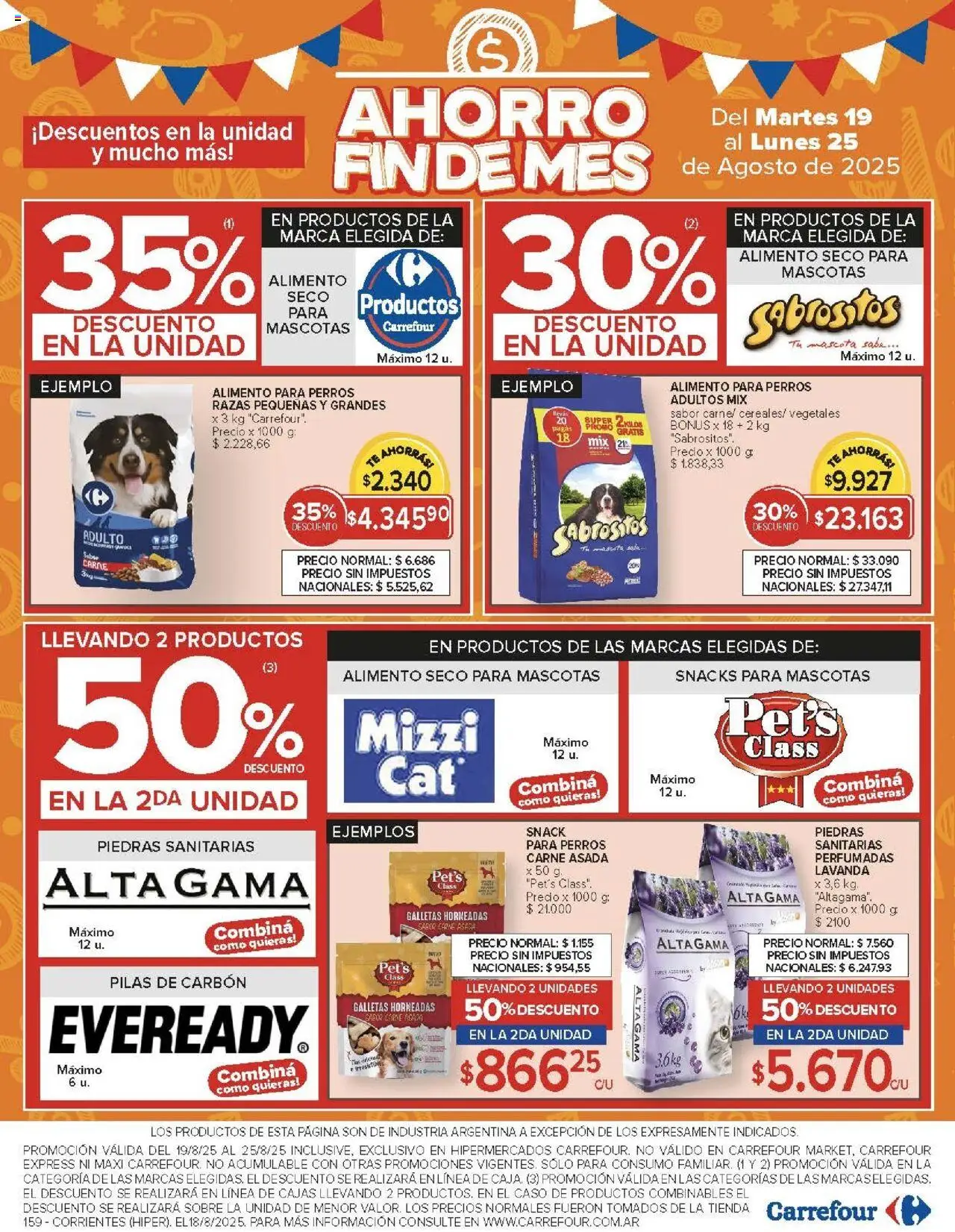 Carrefour ofertas - Catamarca │ válido desde el 19.08.2025 | Página: 18 | Productos: Caso, Sobre, Pilas, Galletas