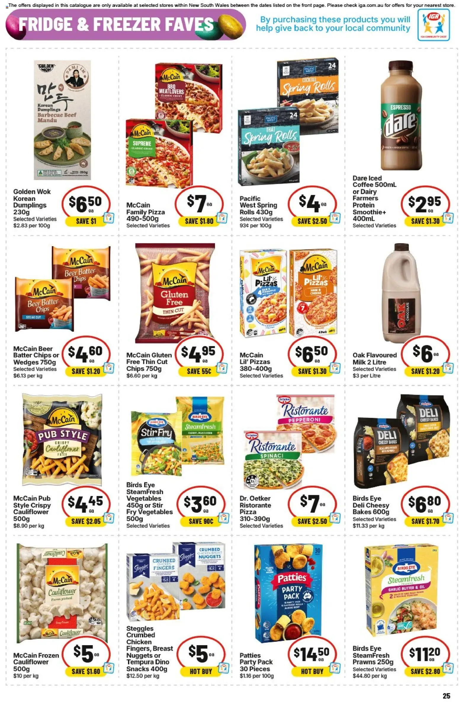 IGA catalogue - valid from 01.04.2026 | Page: 28 | Products: Milk, Coffee, Pizza, Fridge