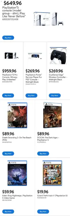 Walmart flyer valid from 10.07.2025 | Page: 3 | Products: Video, Player, Playstation, Game