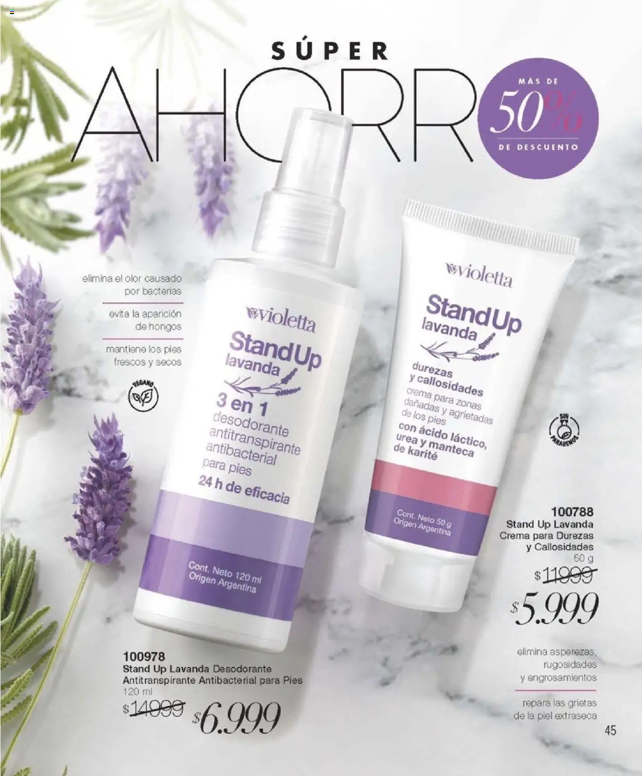 Violetta catálogo │ válido desde el 19.09.2025 | Página: 45 | Productos: Desodorante, Antitranspirante, Hongos, Manteca