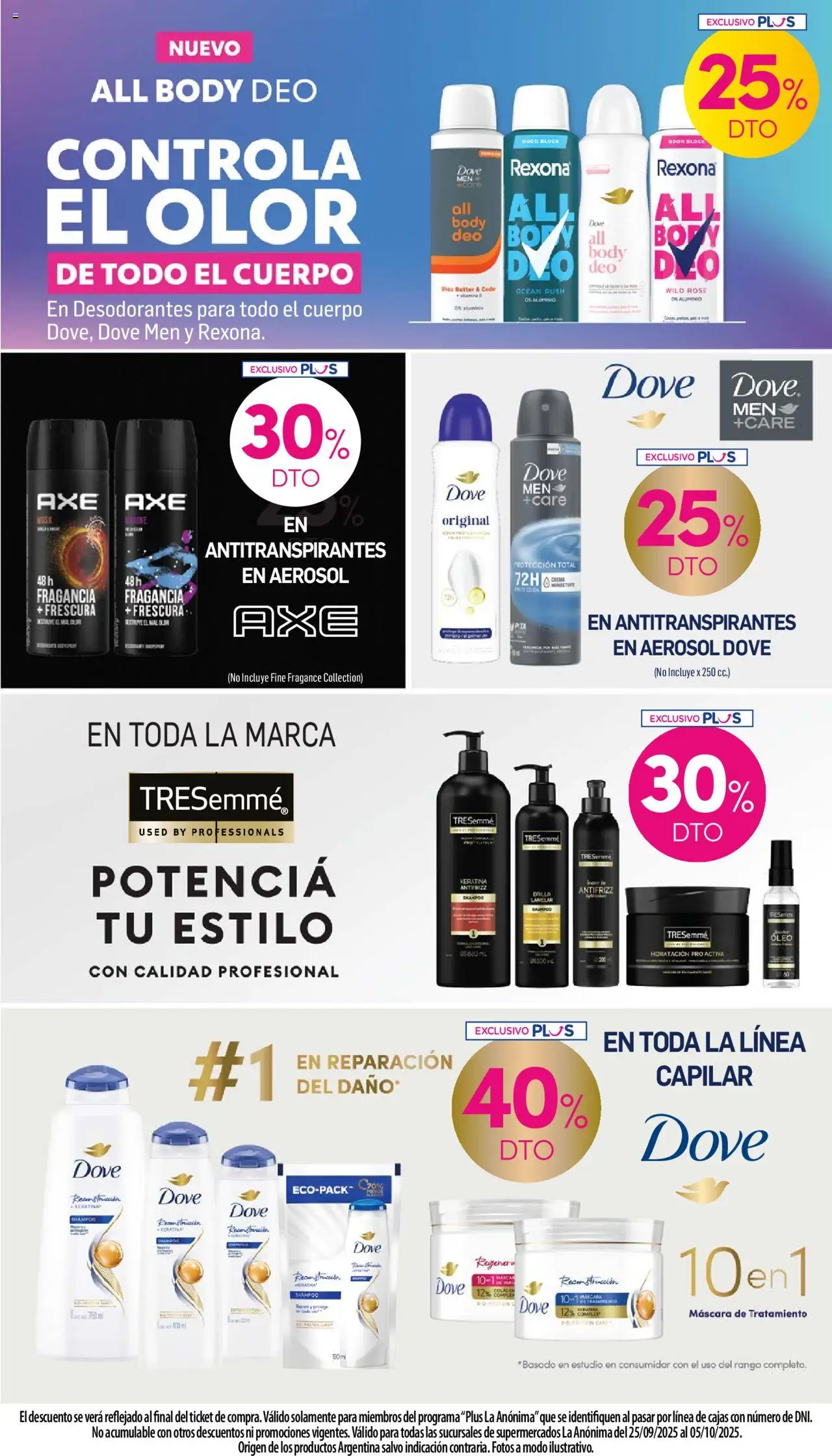 La Anonima catálogo │ válido desde el 25.09.2025 | Página: 25 | Productos: Body, Fragancia, Máscara, Shampoo