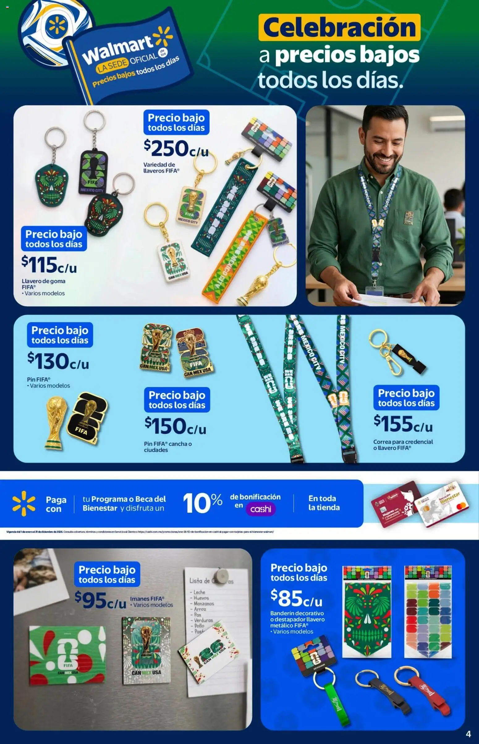 Nuevas ofertas de Walmart válidas en toda la República Mexicana desde el 23.04.2026. ¡Encuentra las mejores ofertas en Walmart folleto! | Página: 4 | Productos: Leche, Huevos, Pan, Arroz