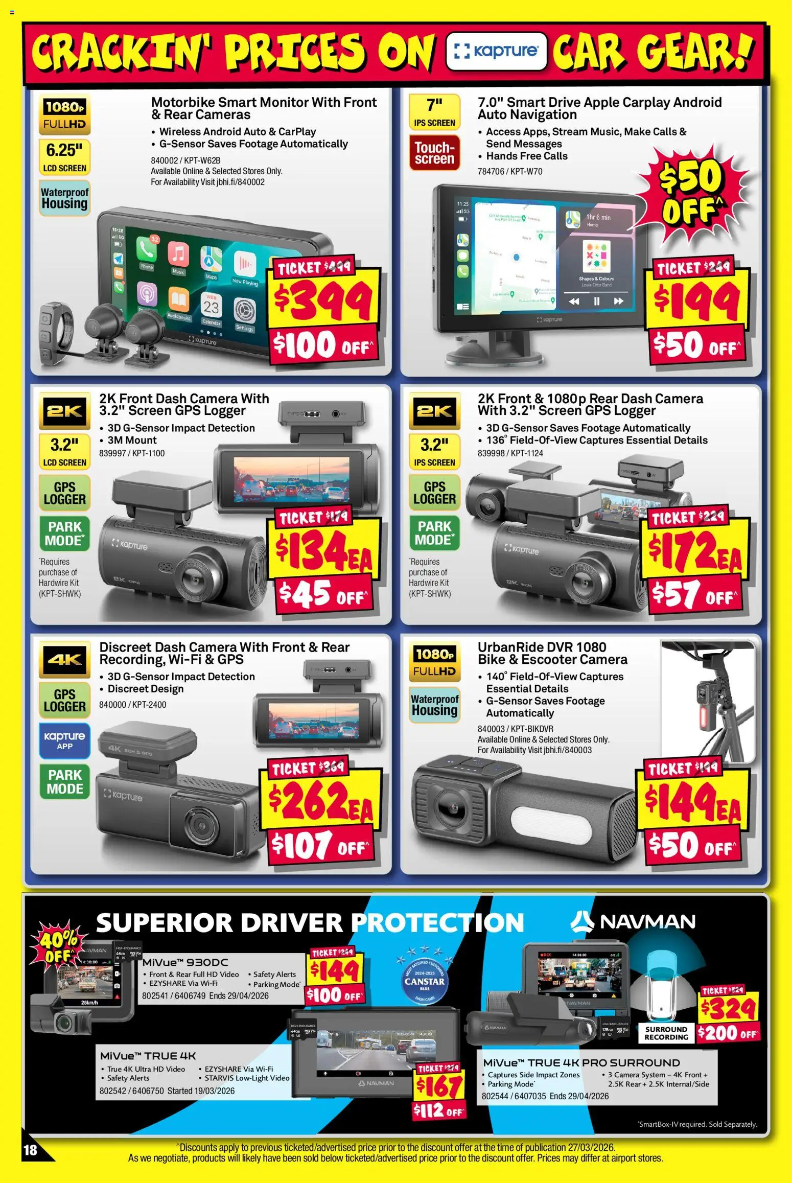 JB Hi-Fi catalogue - valid from 02.04.2026 | Page: 18 | Products: Monitor, Camera, Screen, Navigation
