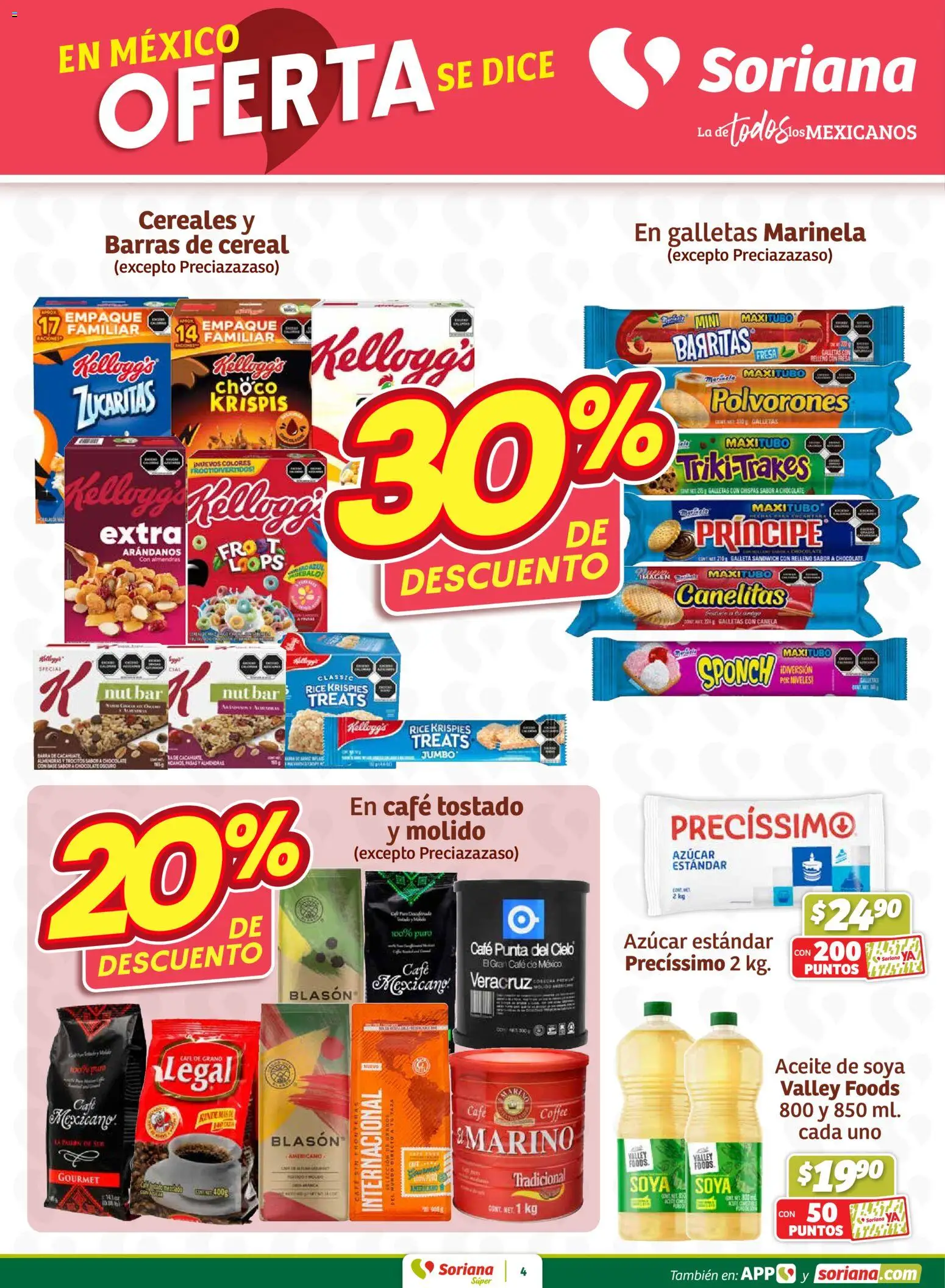 Nuevas ofertas de Soriana válidas en toda la República Mexicana desde el 29.01.2026. ¡Encuentra las mejores ofertas en Soriana - Fin de Semana Súper: Nuevo León, Ciudad Victoria y Tampico! | Página: 4 | Productos: Fresa, Azúcar, Arándanos, Galletas