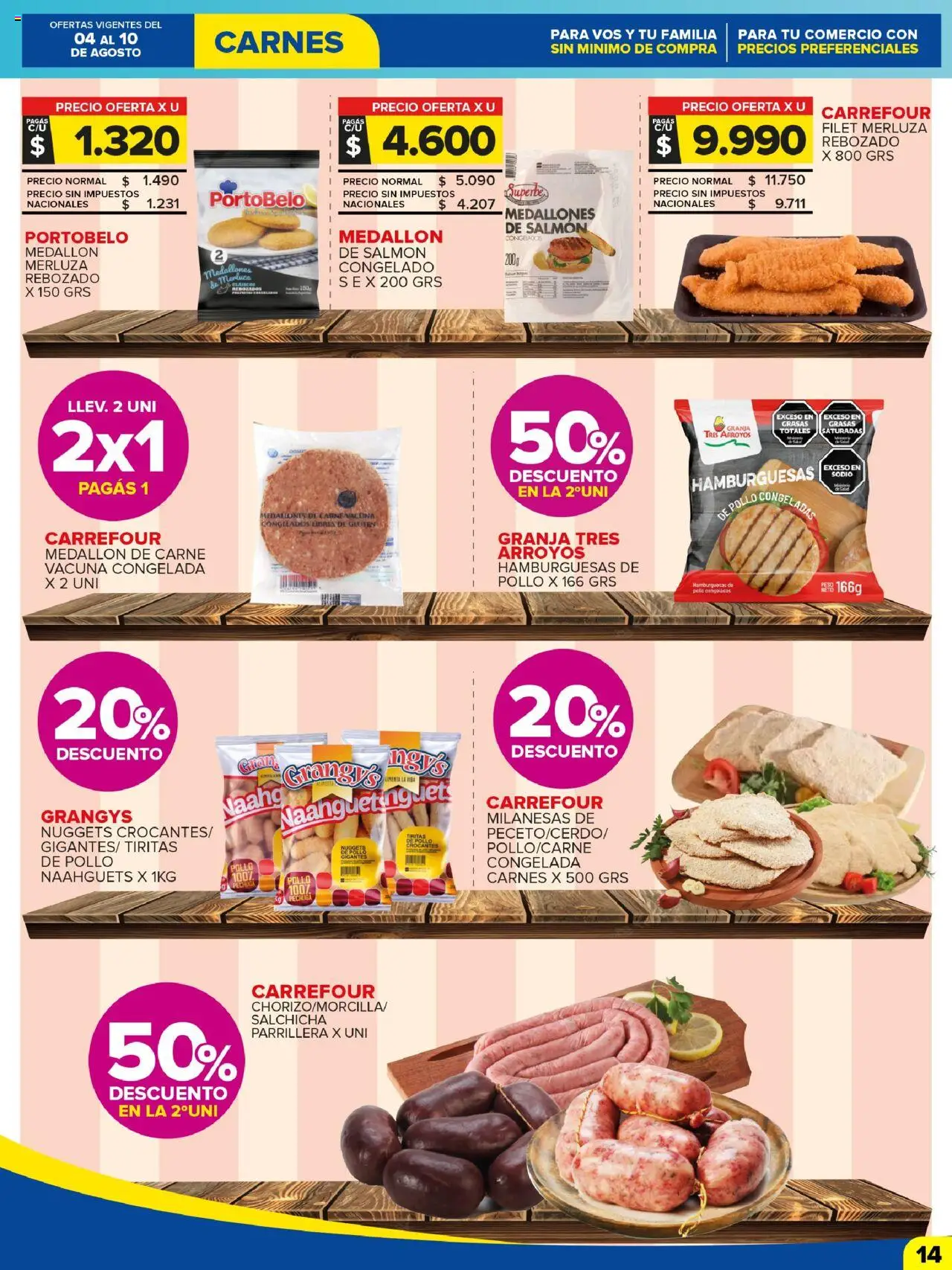 Carrefour Maxi catálogo - Chubut │ válido desde el 04.08.2025 | Página: 14 | Productos: Pollo, Salchicha